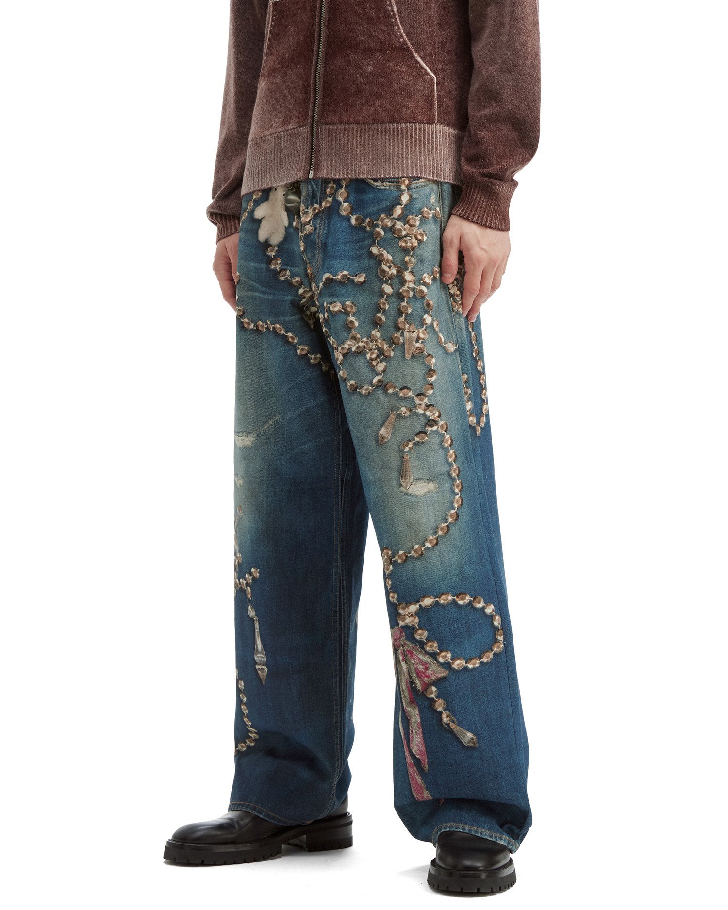 Acne Studios Acne Studios Chain Pattern Print Jeans Size US 32 / EU 48 - 3 Thumbnail
