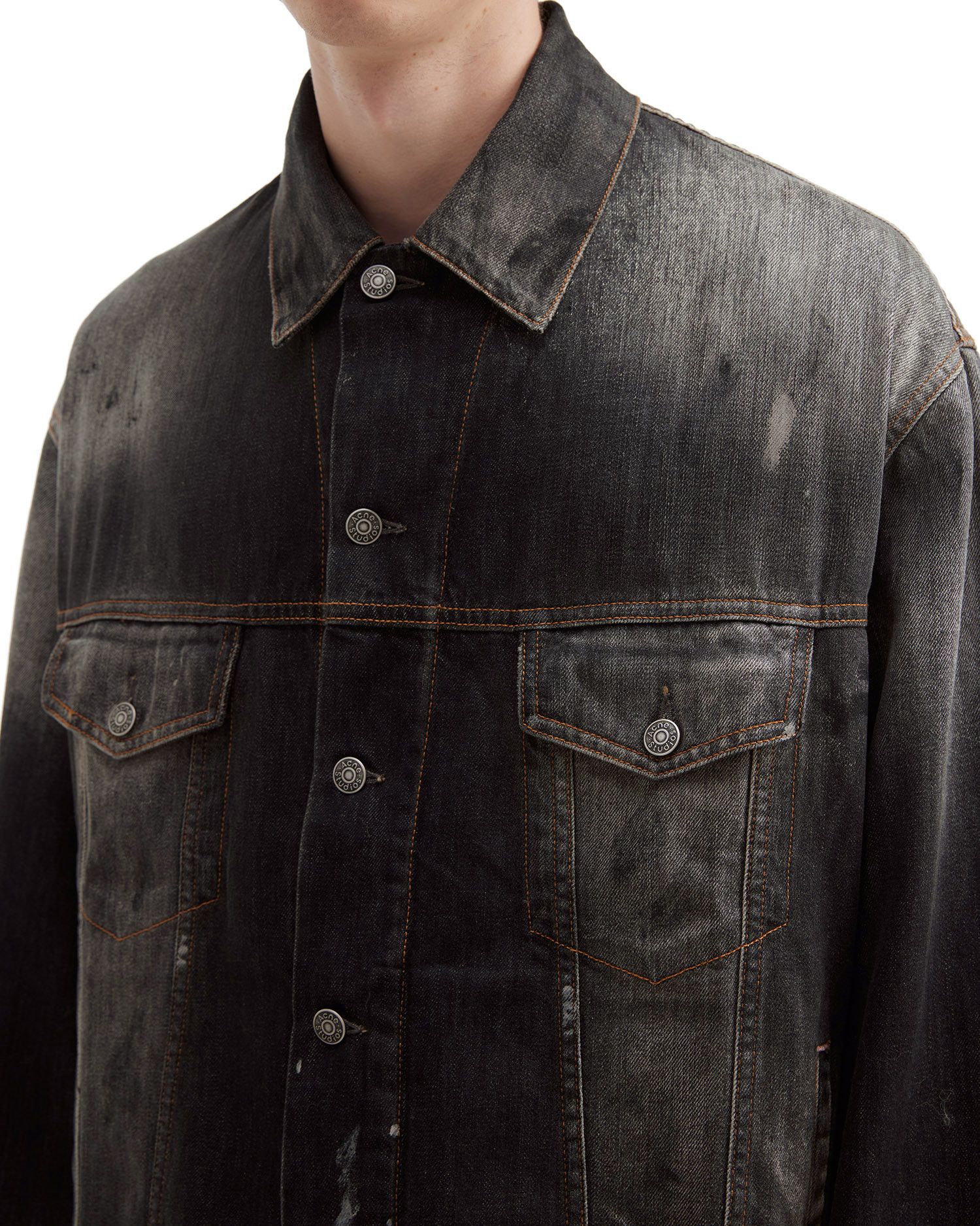 Acne Studios Acne Studios Distressed Design Denim Jacket Size US L / EU 52-54 / 3 - 5 Thumbnail