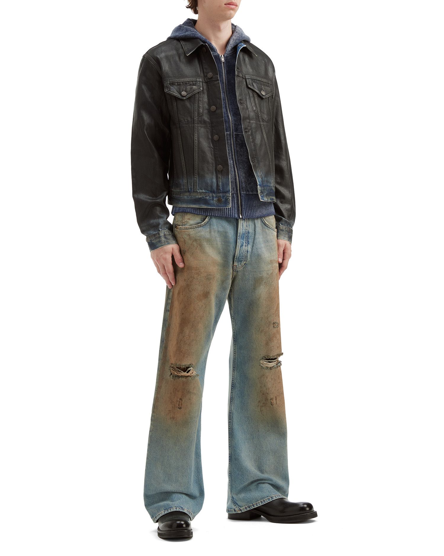 Acne Studios Acne Studios Gradient Rub Color Effect Denim Jacket Size US M / EU 48-50 / 2 - 2 Thumbnail