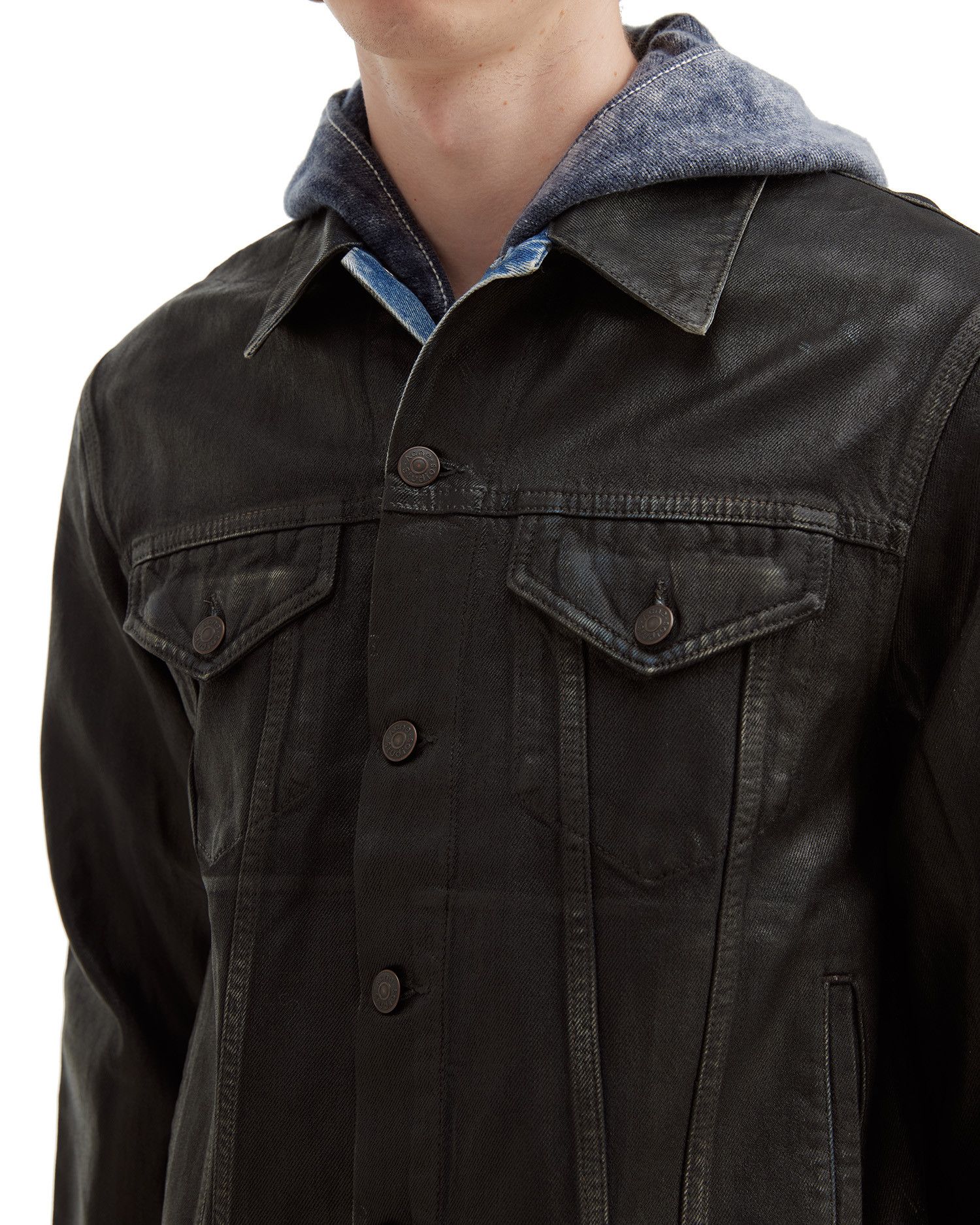 Acne Studios Acne Studios Gradient Rub Color Effect Denim Jacket Size US M / EU 48-50 / 2 - 5 Thumbnail