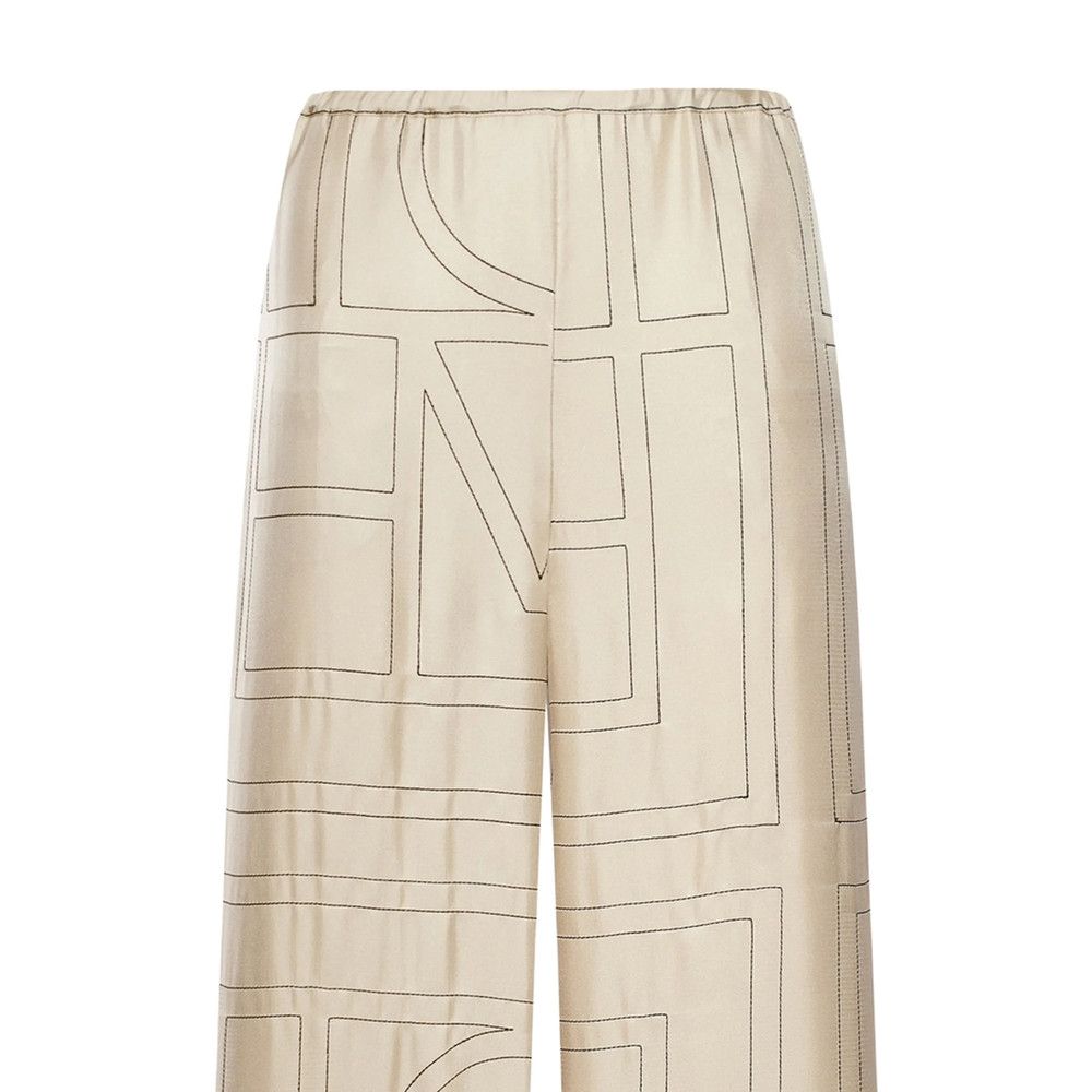 Toteme Toteme NEUTRALS Trousers - Straight Trousers Size 32" / US 10 / IT 46 - 2 Thumbnail