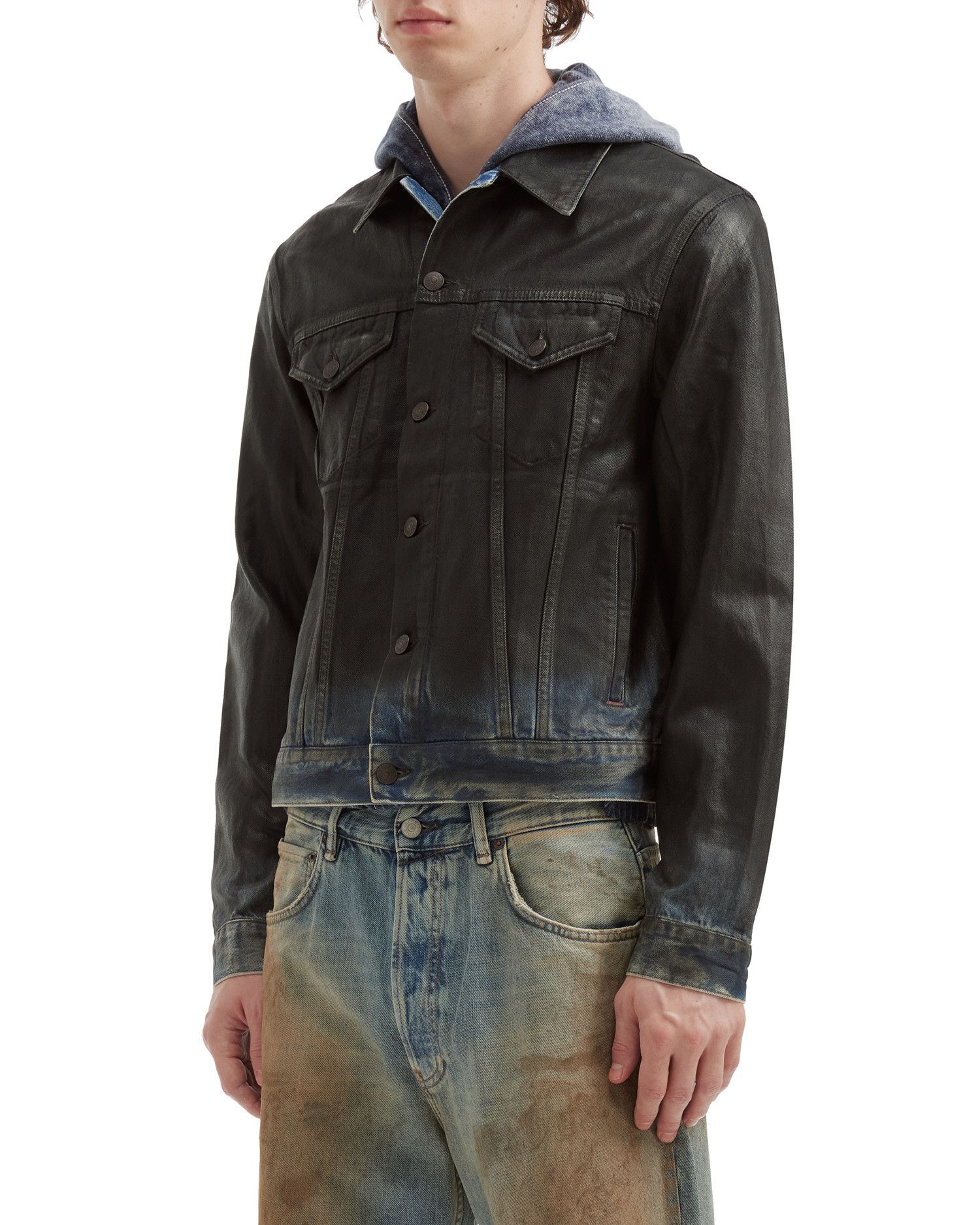 Acne Studios Acne Studios Gradient Rub Color Effect Denim Jacket Size US L / EU 52-54 / 3 - 3 Thumbnail