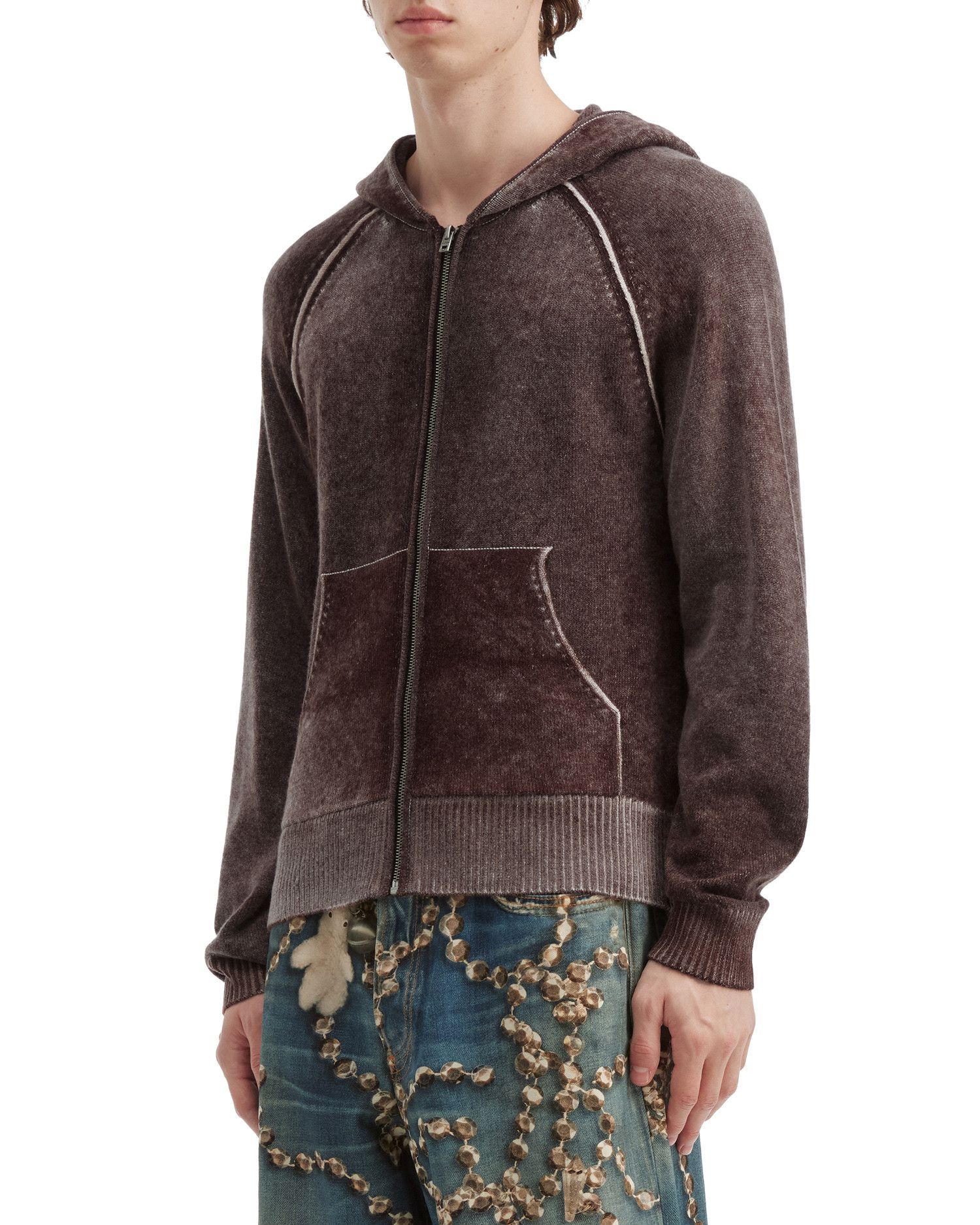 Acne Studios Acne Studios Faded Effect Hooded Zipper Knitwear Size US M / EU 48-50 / 2 - 3 Thumbnail