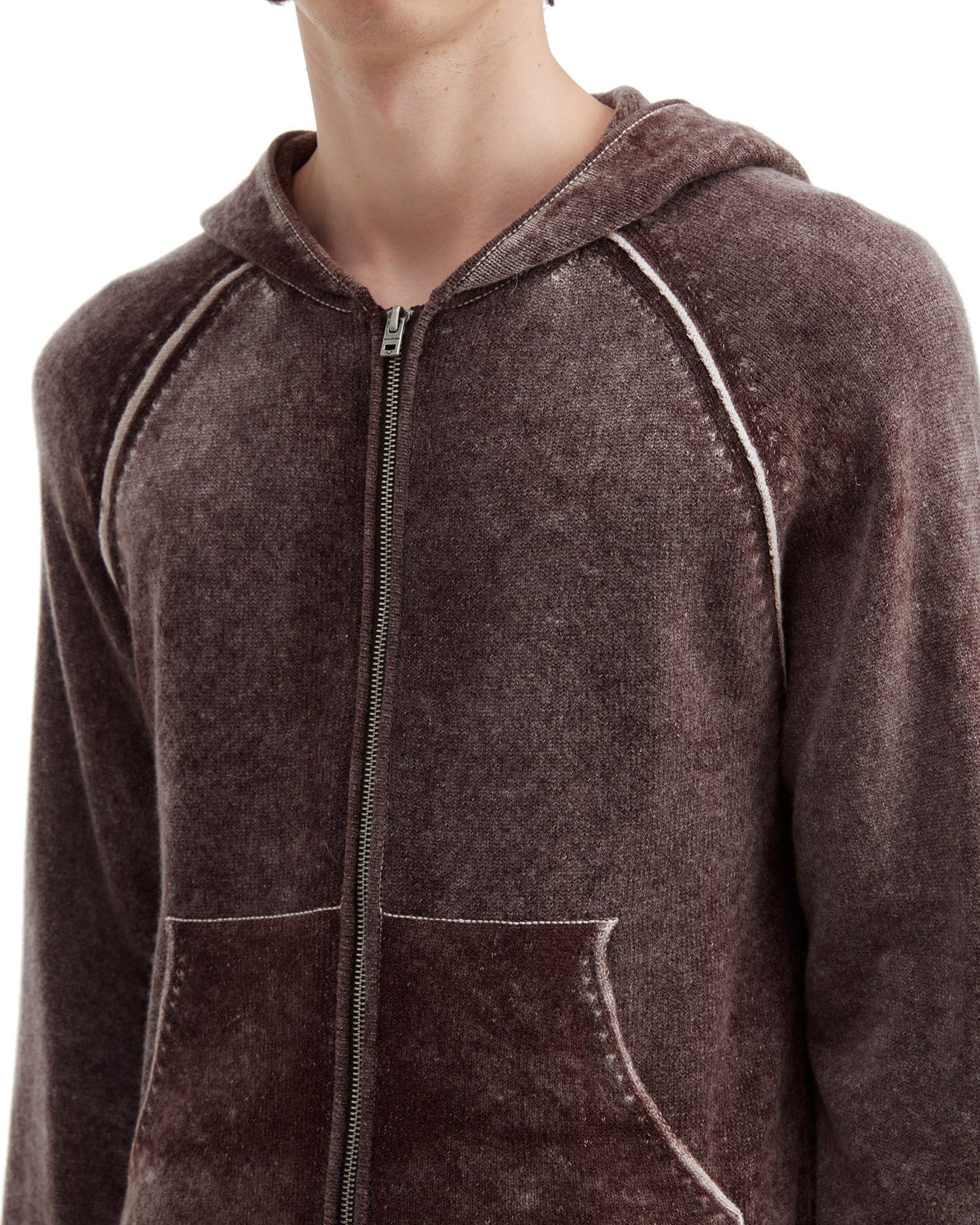 Acne Studios Acne Studios Faded Effect Hooded Zipper Knitwear Size US L / EU 52-54 / 3 - 5 Thumbnail