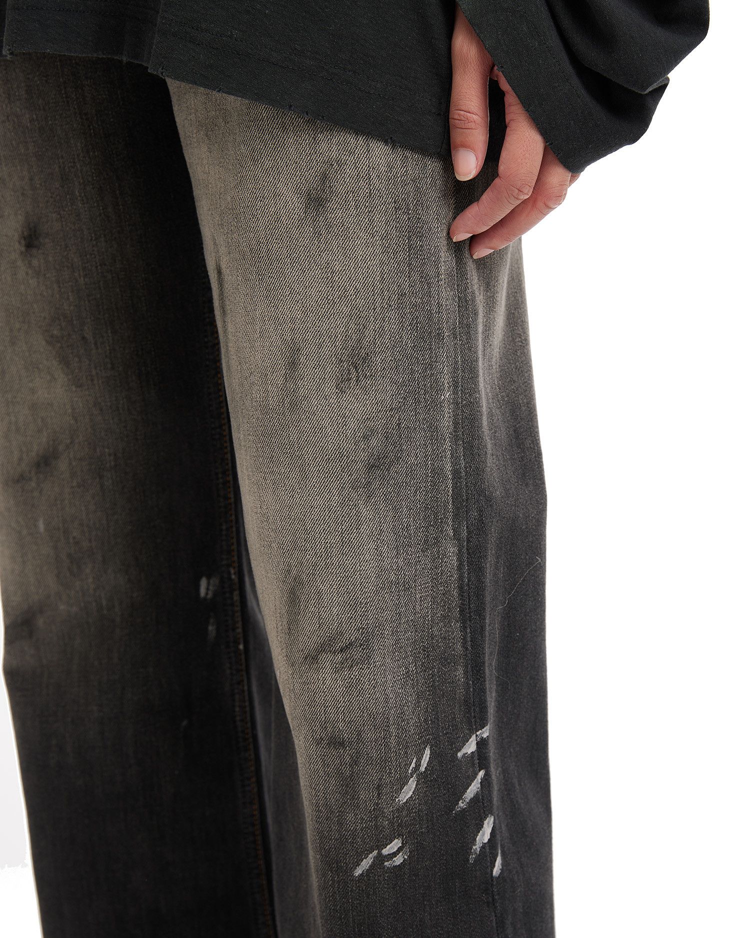 Acne Studios Acne Studios 2021F LOOSE FIT Splatter Distressed Design J... Size 25" / US 0 / IT 36 - 5 Thumbnail