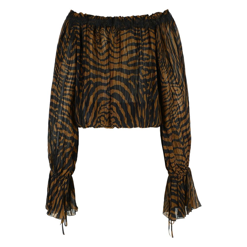 Blumarine Blumarine BROWN Tops - Blouses Size S / US 4 / IT 40 - 2 Thumbnail
