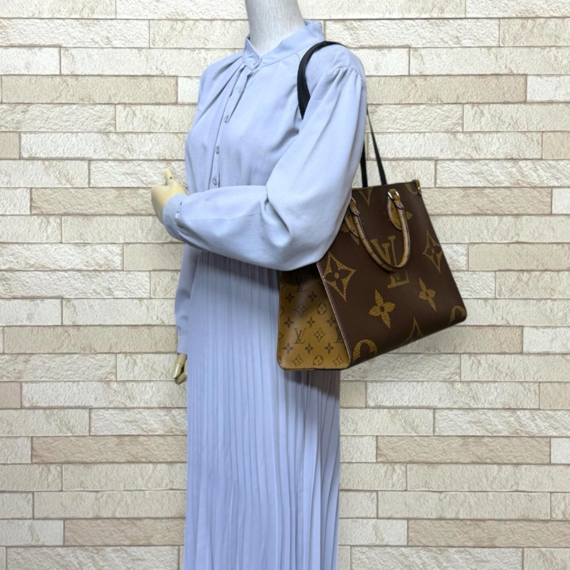 Louis Vuitton Louis Vuitton OnTheGo MM Monogram Giant Tote Bag, Reverse M45321 Brown, Men's/Women's, LOUIS VUITTON 2-way Size ONE SIZE - 2 Thumbnail