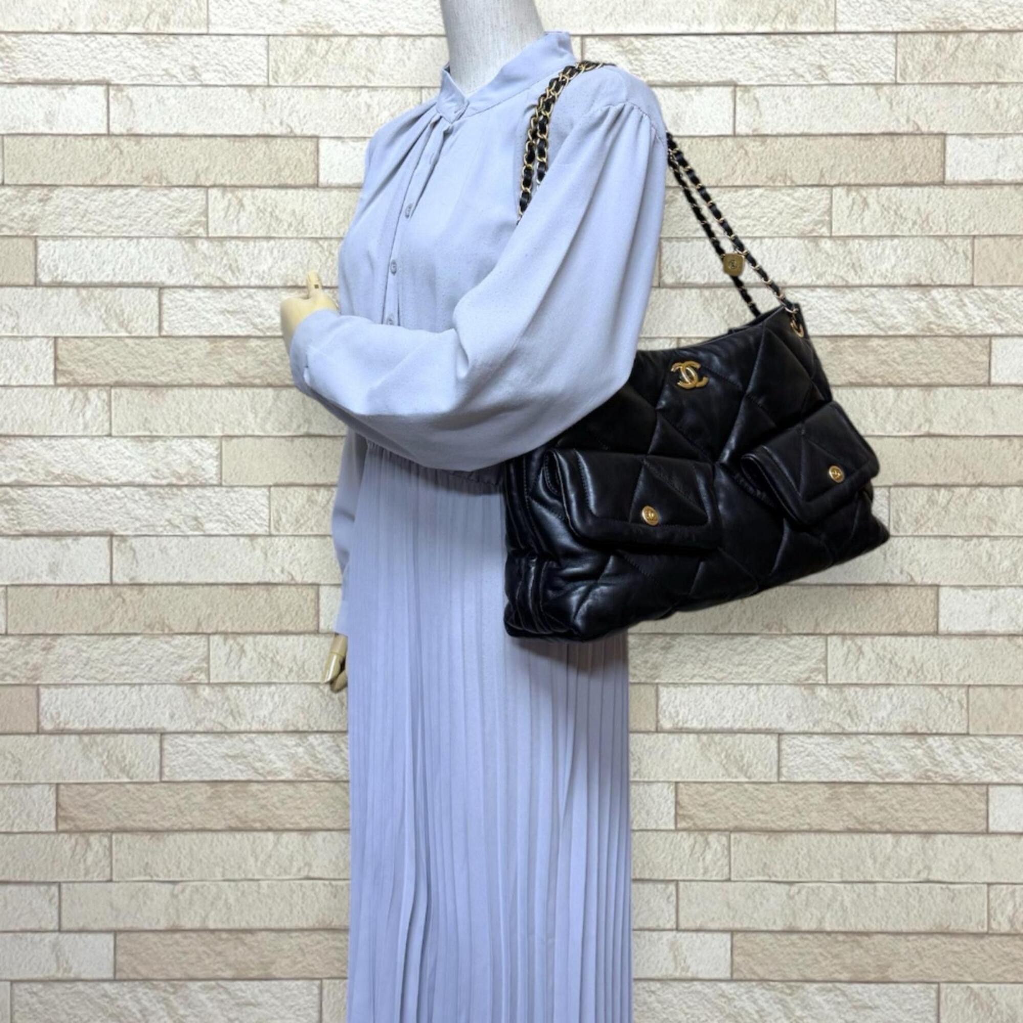 Chanel Chanel 2025/26 Autumn/Winter Collection Shopping Bag, Matelassé Shoulder AS5740-B22139-94305, Black, Women's, CHANEL Chain Size ONE SIZE - 2 Thumbnail