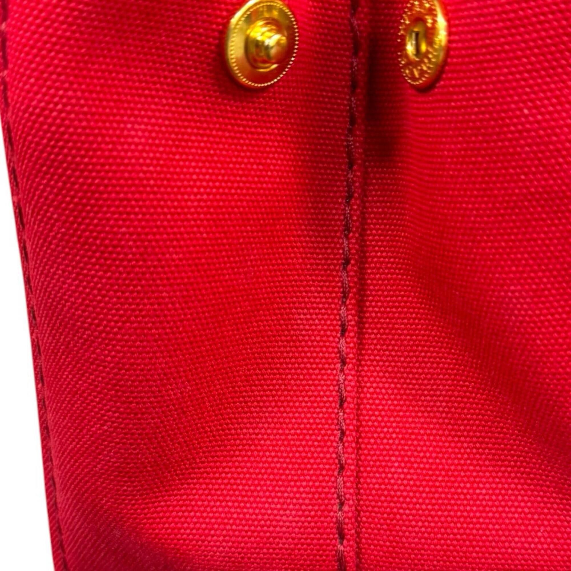 Prada Prada Canapa Tote SS Shoulder Bag, Canvas B2439G Red, Women's, PRADA 2-way Size ONE SIZE - 14 Thumbnail