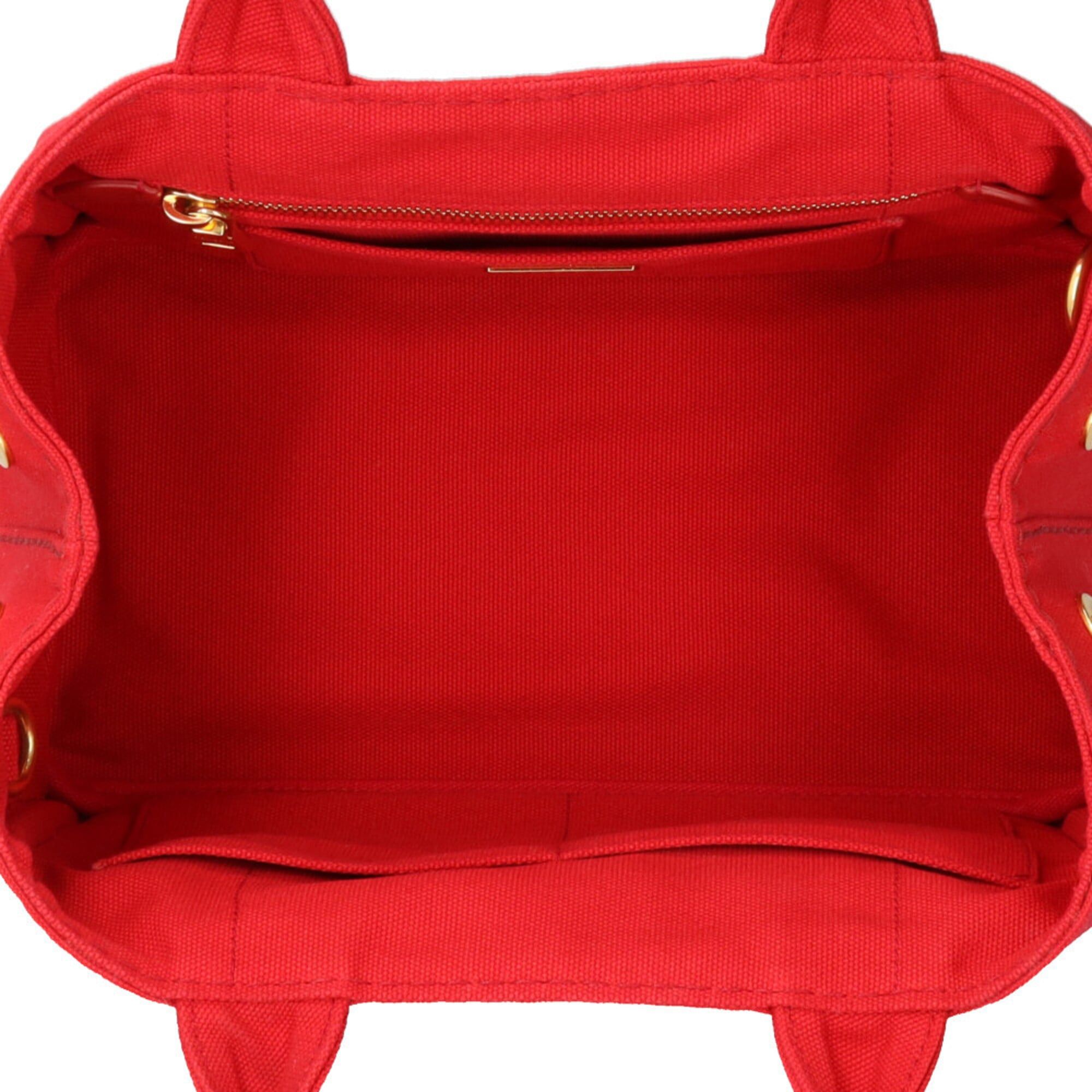Prada Prada Canapa Tote SS Shoulder Bag, Canvas B2439G Red, Women's, PRADA 2-way Size ONE SIZE - 8 Thumbnail