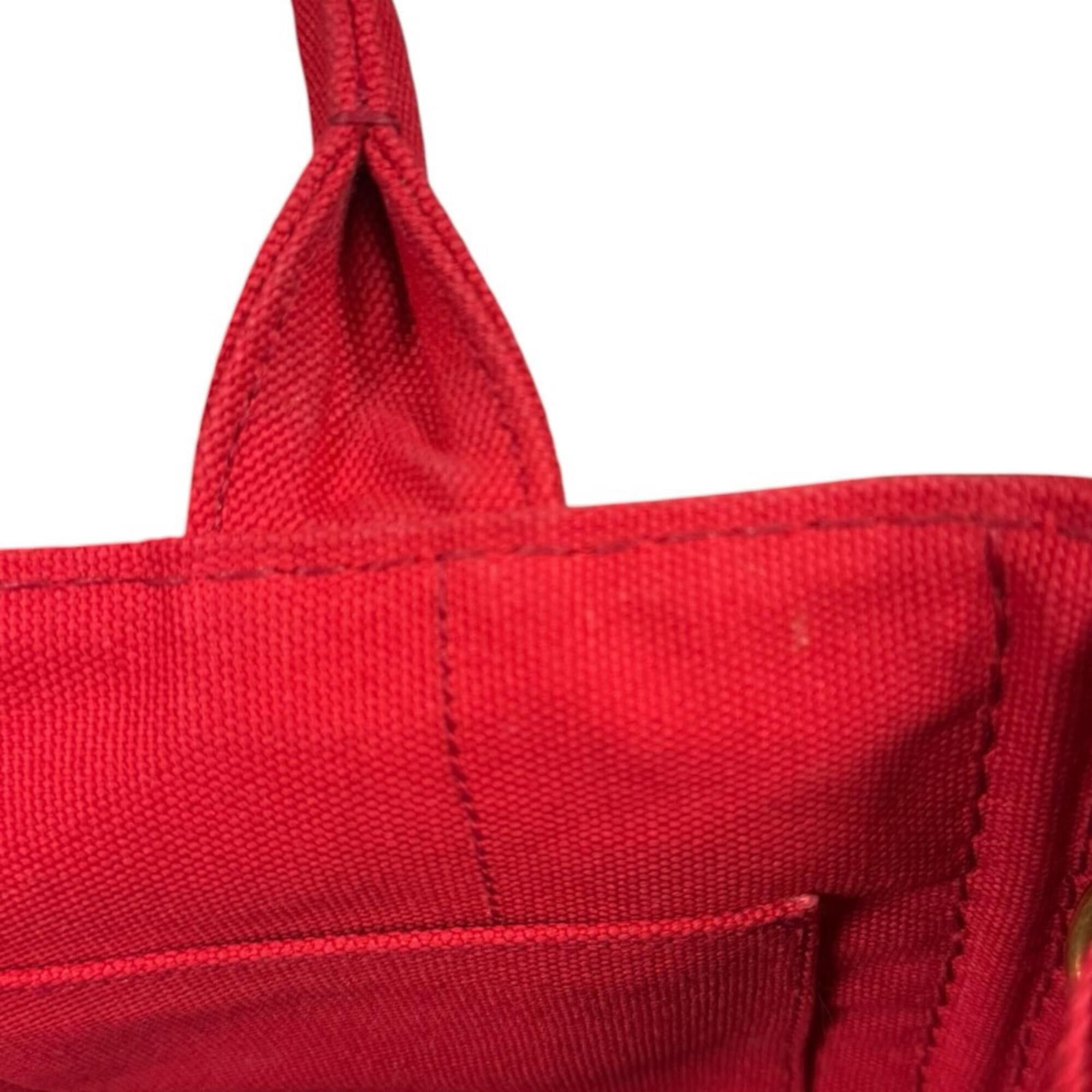 Prada Prada Canapa Tote SS Shoulder Bag, Canvas B2439G Red, Women's, PRADA 2-way Size ONE SIZE - 10 Thumbnail