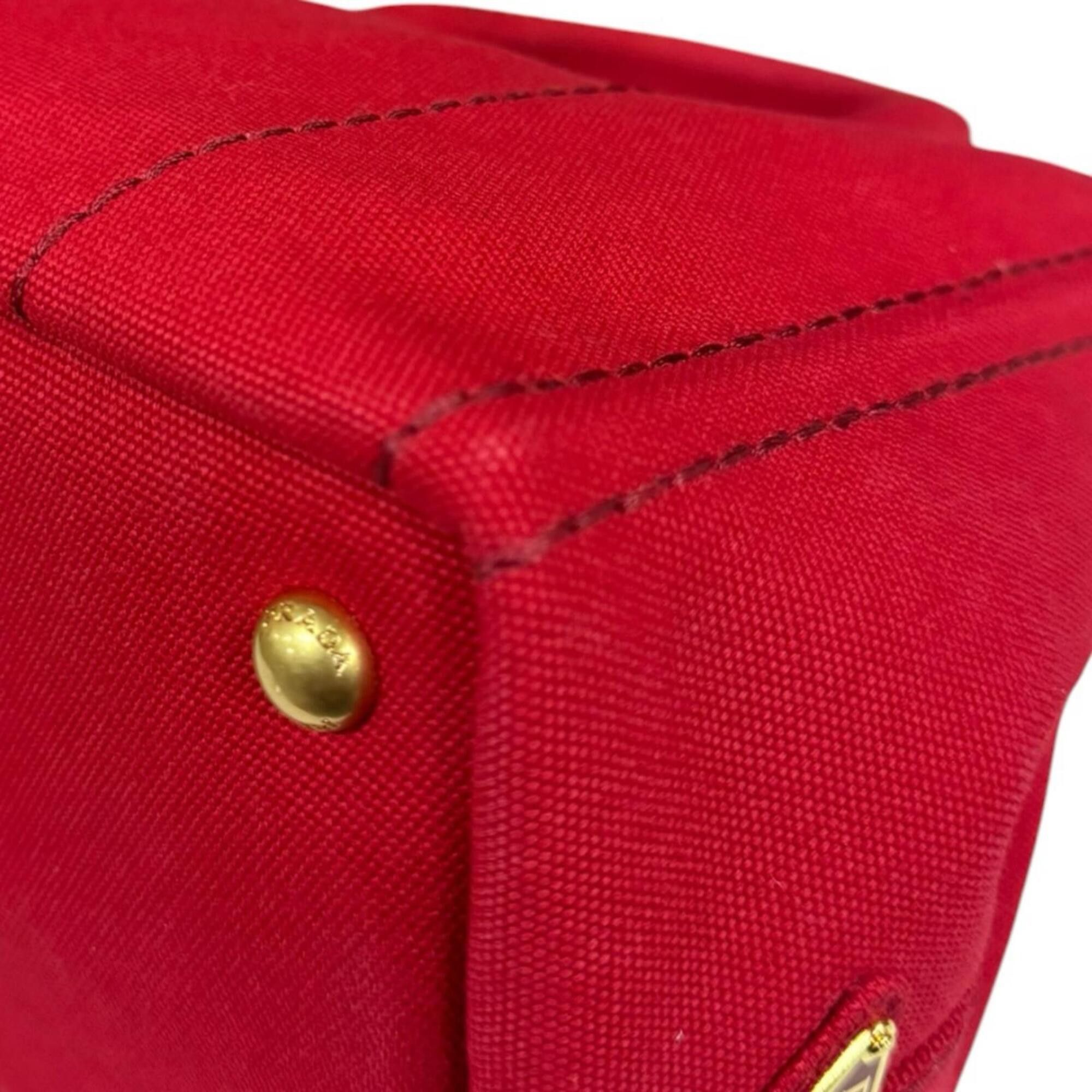 Prada Prada Canapa Tote SS Shoulder Bag, Canvas B2439G Red, Women's, PRADA 2-way Size ONE SIZE - 15 Thumbnail