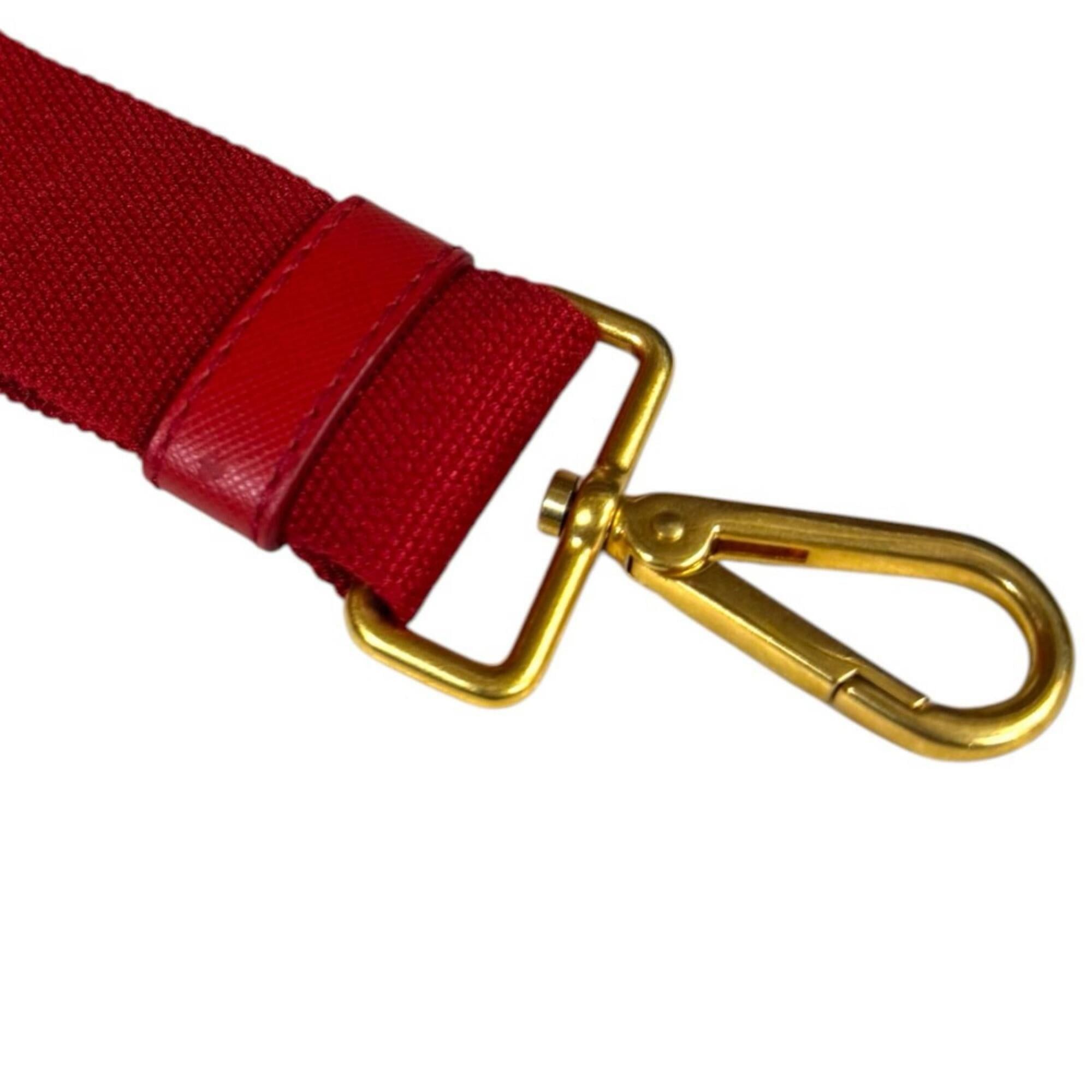 Prada Prada Canapa Tote SS Shoulder Bag, Canvas B2439G Red, Women's, PRADA 2-way Size ONE SIZE - 17 Thumbnail