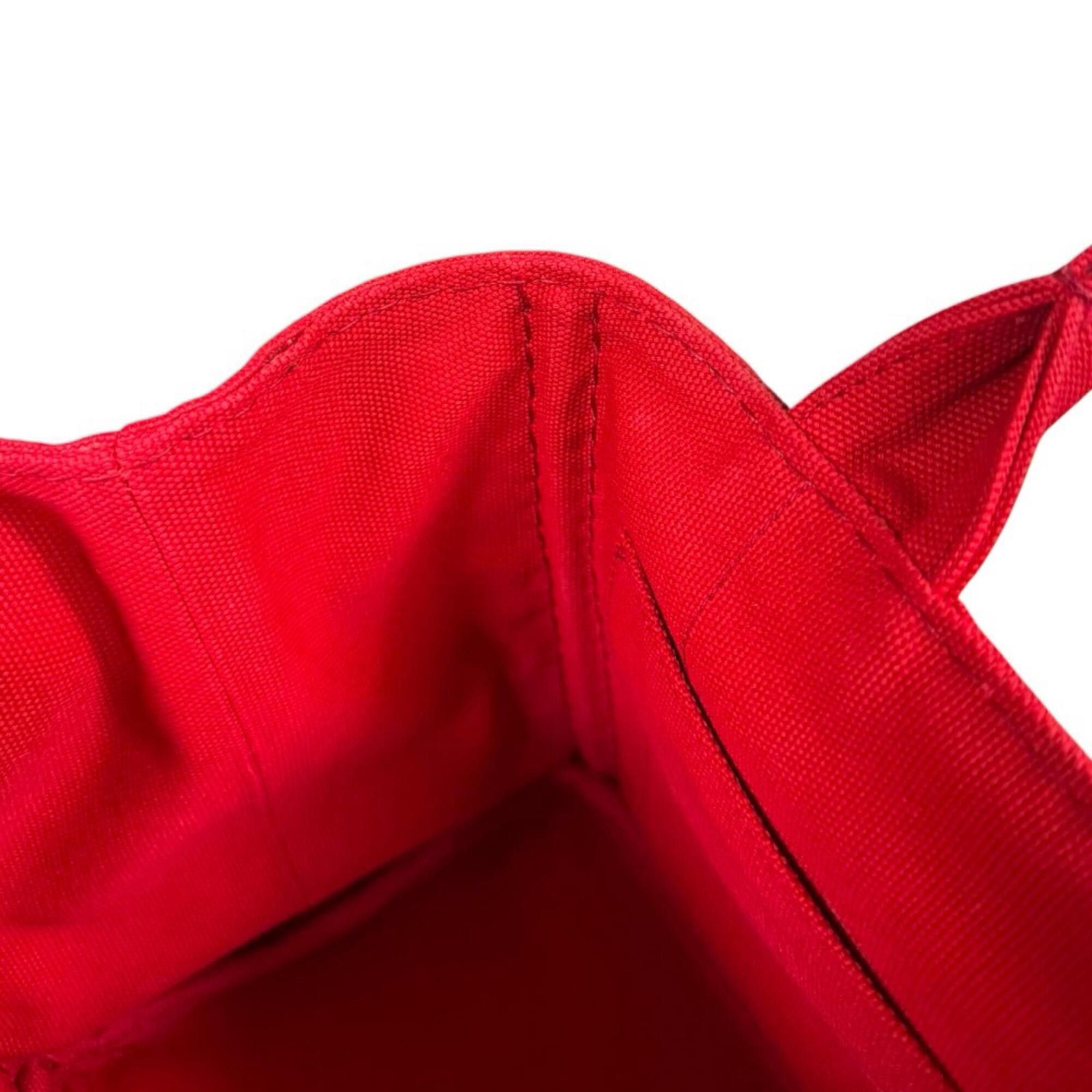 Prada Prada Canapa Tote SS Shoulder Bag, Canvas B2439G Red, Women's, PRADA 2-way Size ONE SIZE - 12 Thumbnail