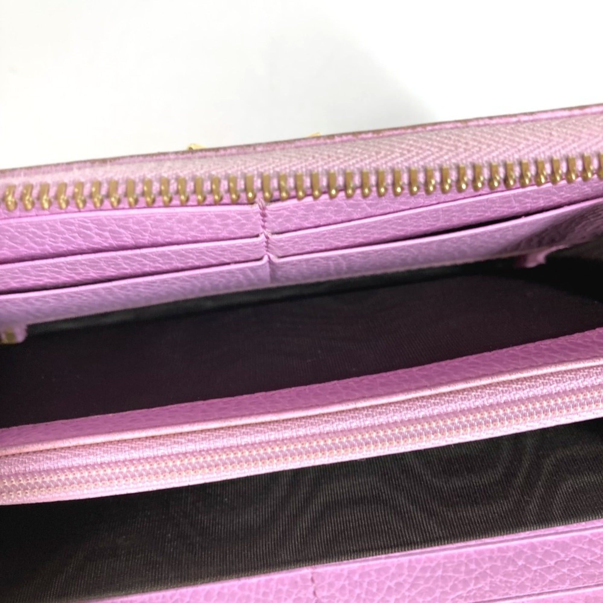 Gucci GUCCI 499337 BOSCO Long Wallet, Round Zipper, Leather, Men's/Women's, Pink Size ONE SIZE - 5 Thumbnail