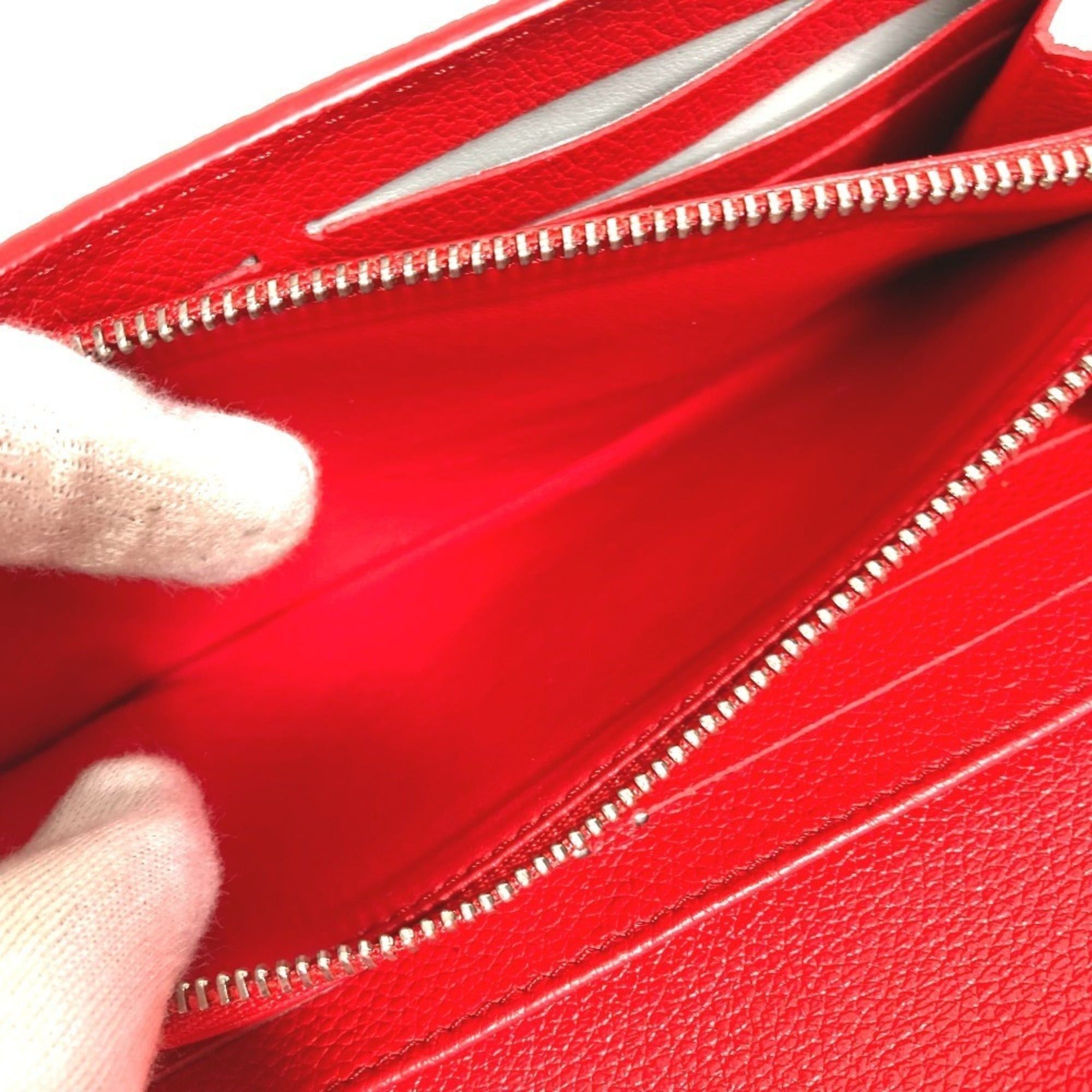 Louis Vuitton Louis Vuitton Monogram LV x YK Yayoi Kusama Portefeuille Sarah NM Polka Dot Bi-fold Flap Long Wallet Leather Men's Women's Red Size ONE SIZE - 8 Thumbnail