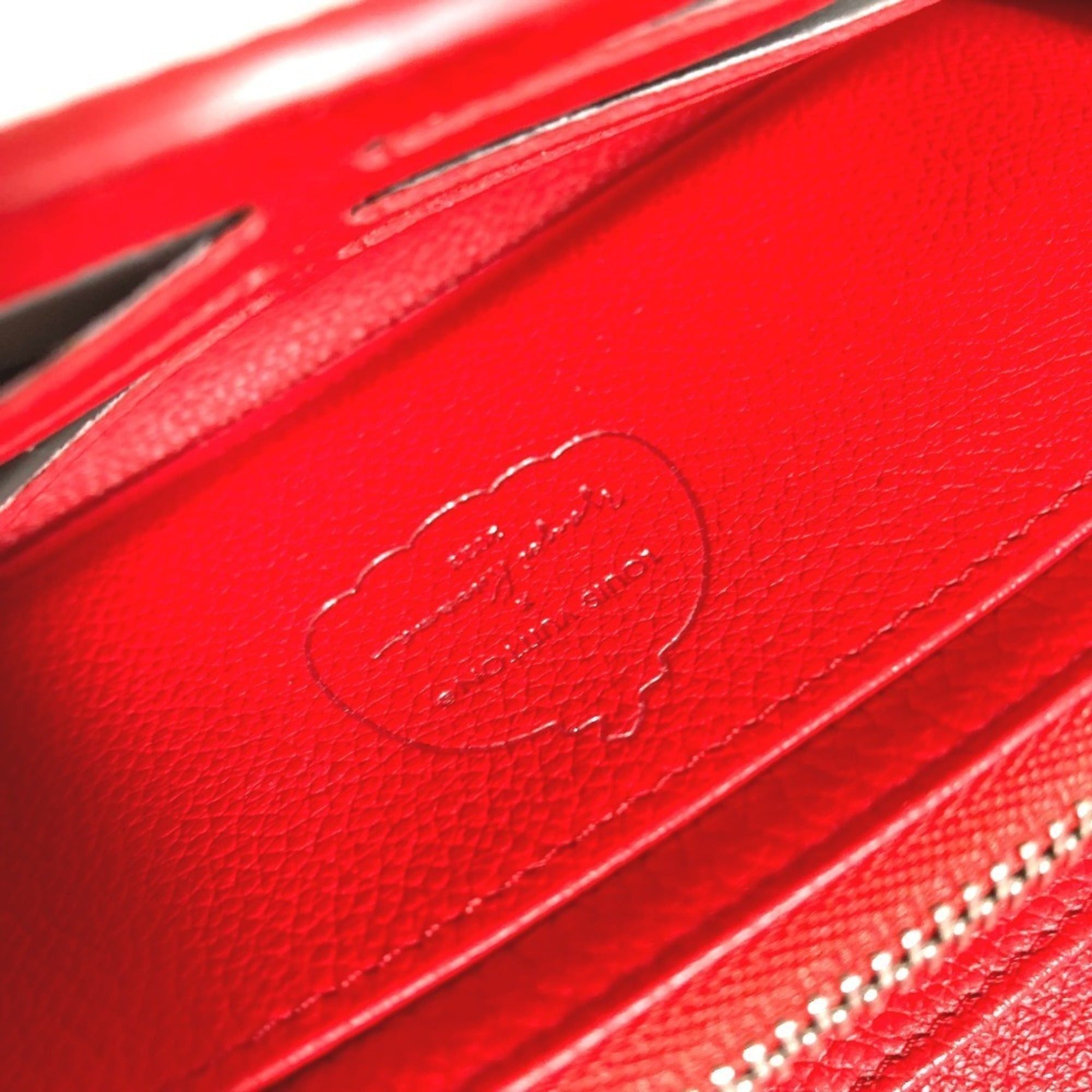 Louis Vuitton Louis Vuitton Monogram LV x YK Yayoi Kusama Portefeuille Sarah NM Polka Dot Bi-fold Flap Long Wallet Leather Men's Women's Red Size ONE SIZE - 11 Thumbnail