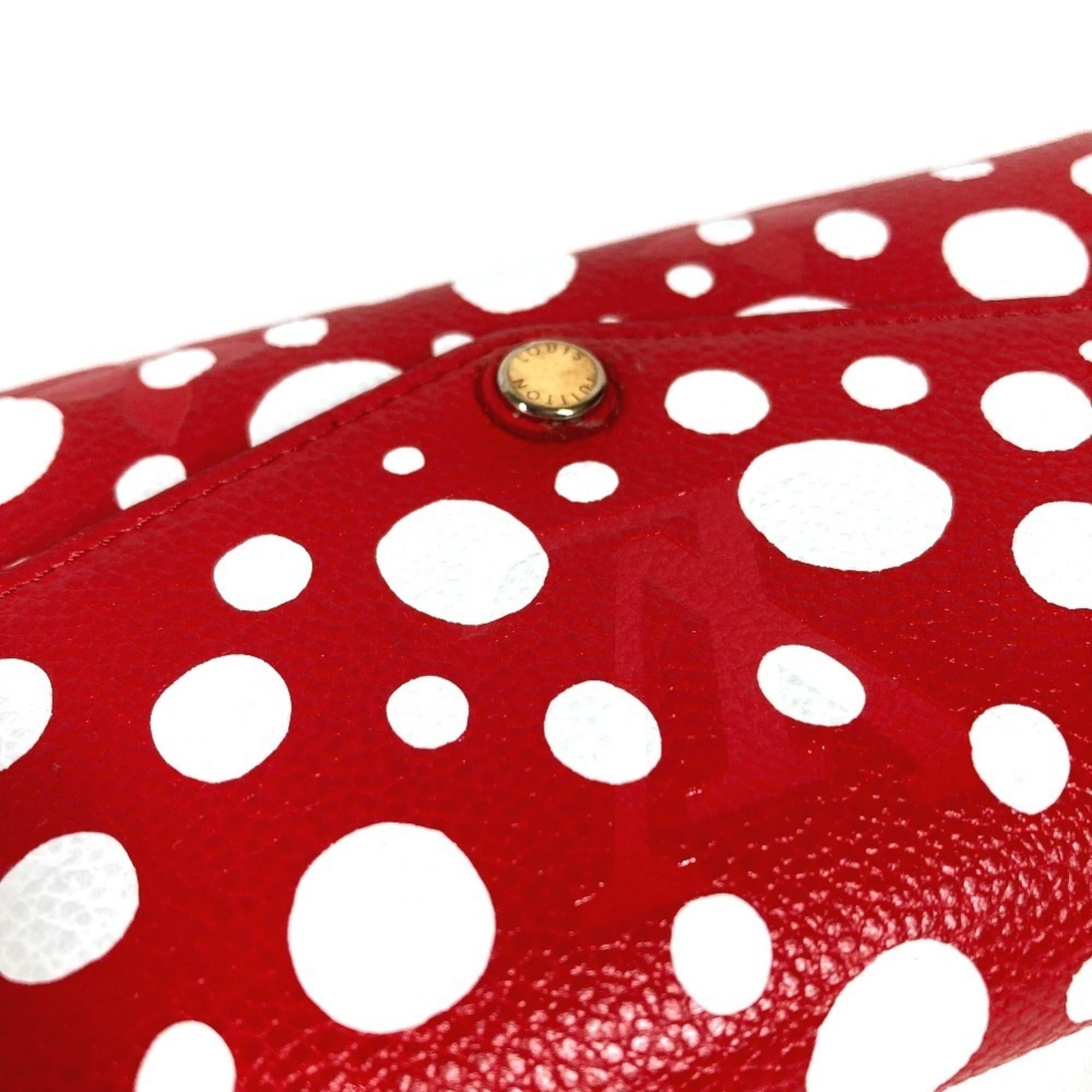 Louis Vuitton Louis Vuitton Monogram LV x YK Yayoi Kusama Portefeuille Sarah NM Polka Dot Bi-fold Flap Long Wallet Leather Men's Women's Red Size ONE SIZE - 7 Thumbnail
