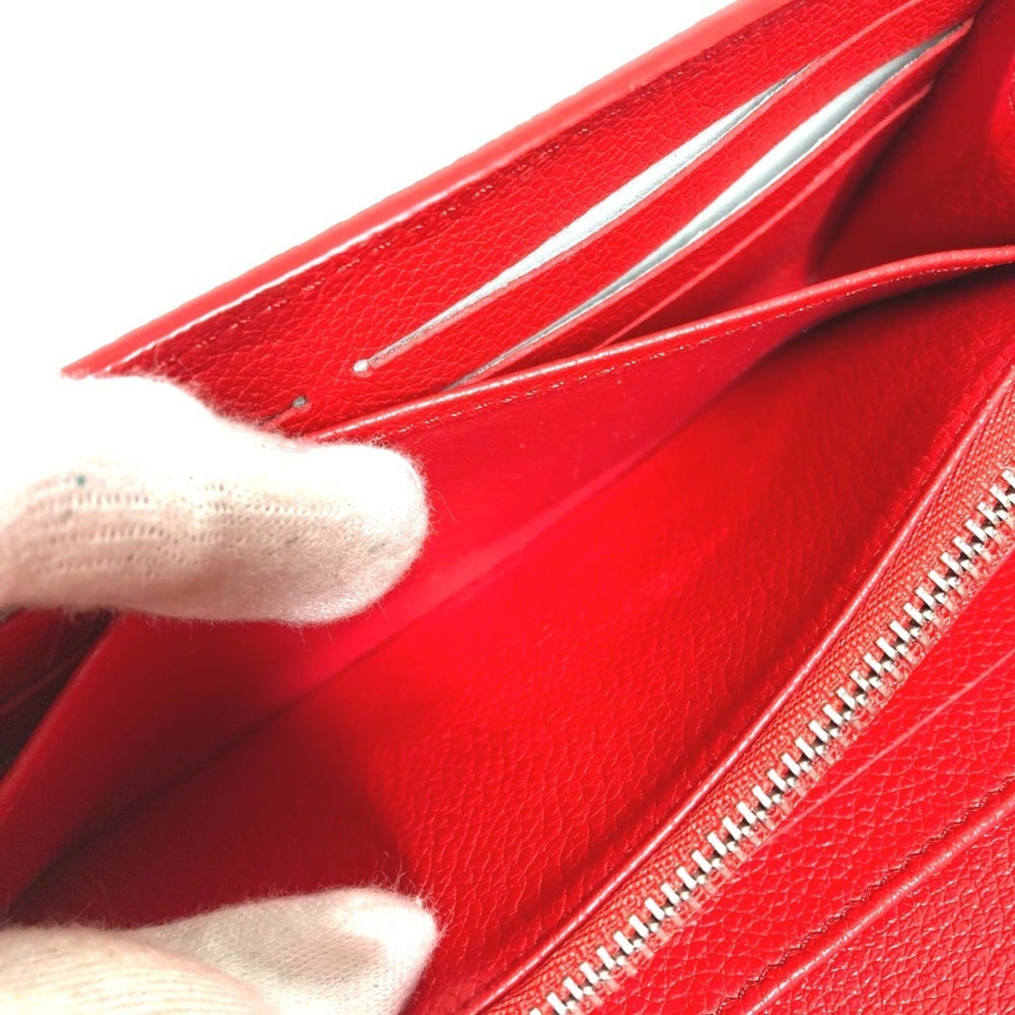 Louis Vuitton Louis Vuitton Monogram LV x YK Yayoi Kusama Portefeuille Sarah NM Polka Dot Bi-fold Flap Long Wallet Leather Men's Women's Red Size ONE SIZE - 12 Thumbnail