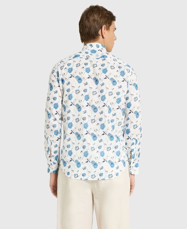 Canali Linen-blend shirt Size US L / EU 52-54 / 3 - 2 Thumbnail