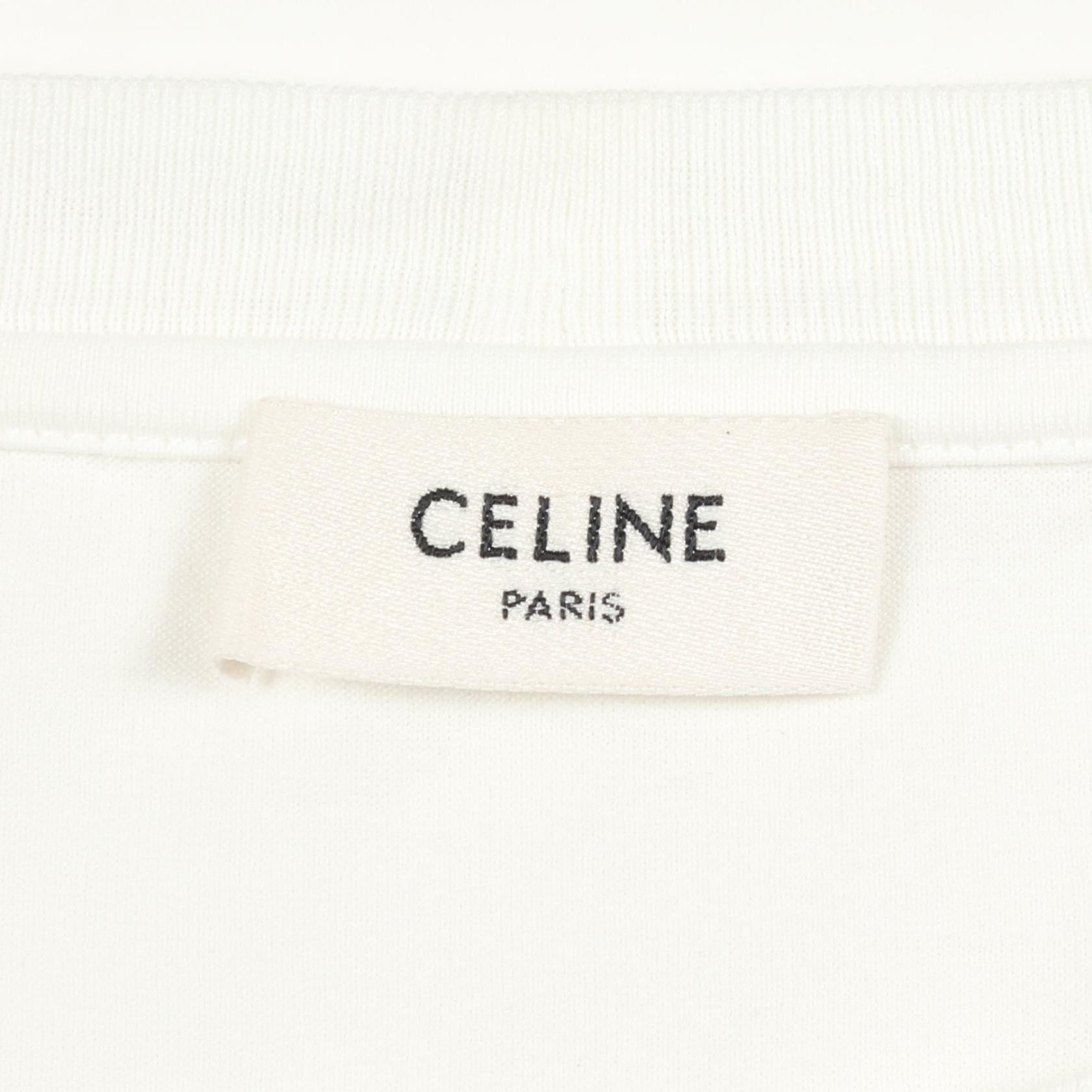 Celine Celine CELINE Logo Print Mesh Trim Leopard Cotton T Shirt Textile T-Shirts 2X50A671Q DUTY FREE for USA Size ONE SIZE - 3 Thumbnail