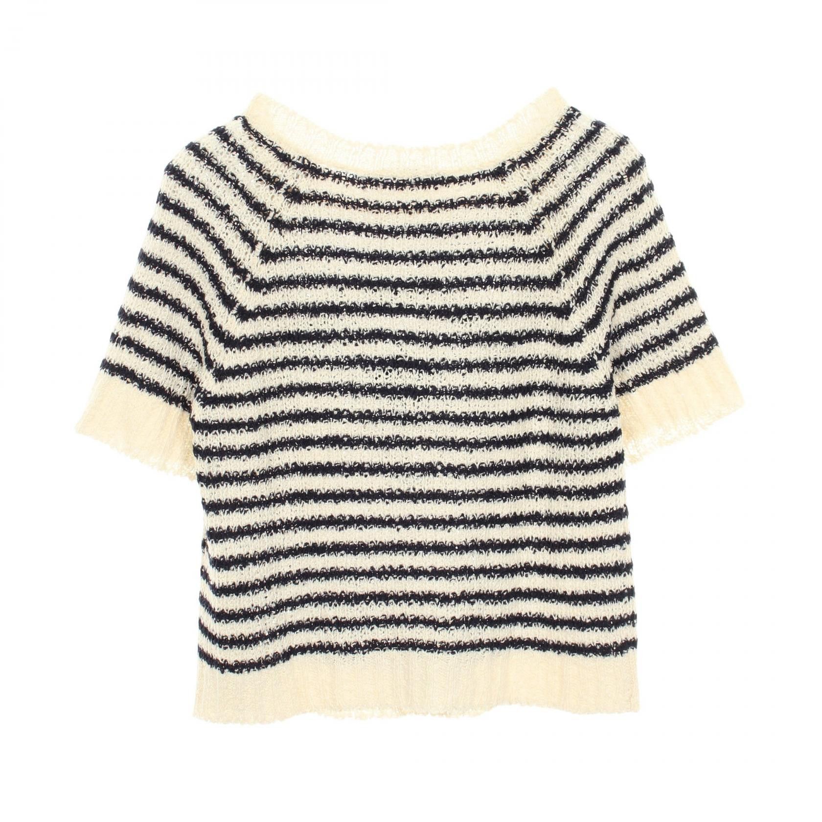 Dior Dior Dior Mariniere Cotton Silk Knit Top Textile Tops 524S24A7026 DUTY FREE for USA Size ONE SIZE - 2 Thumbnail