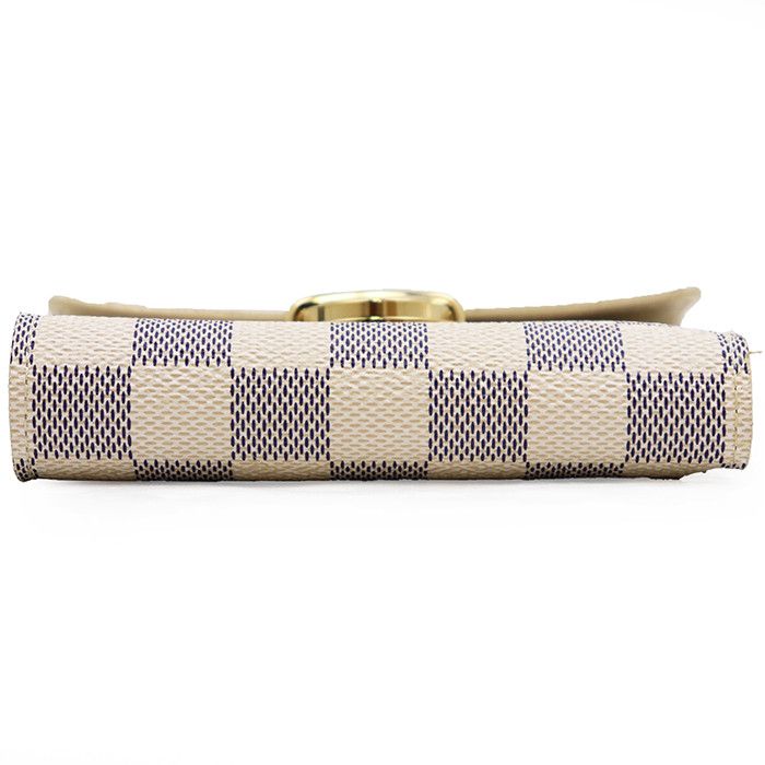 Louis Vuitton Louis Vuitton Louis Vuitton Portefeuille Koala Damier Azur Trifold Wallet Textile Short Wallet N60013 DUTY FREE for USA Size ONE SIZE - 7 Thumbnail