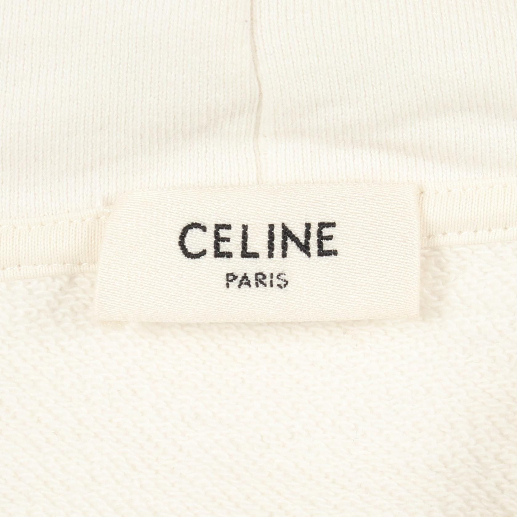 Celine Celine Celine Logo Loose Cotton Hoodie Textile Sweatshirts & Hoodies 2Y468670Q DUTY FREE for USA Size ONE SIZE - 3 Thumbnail
