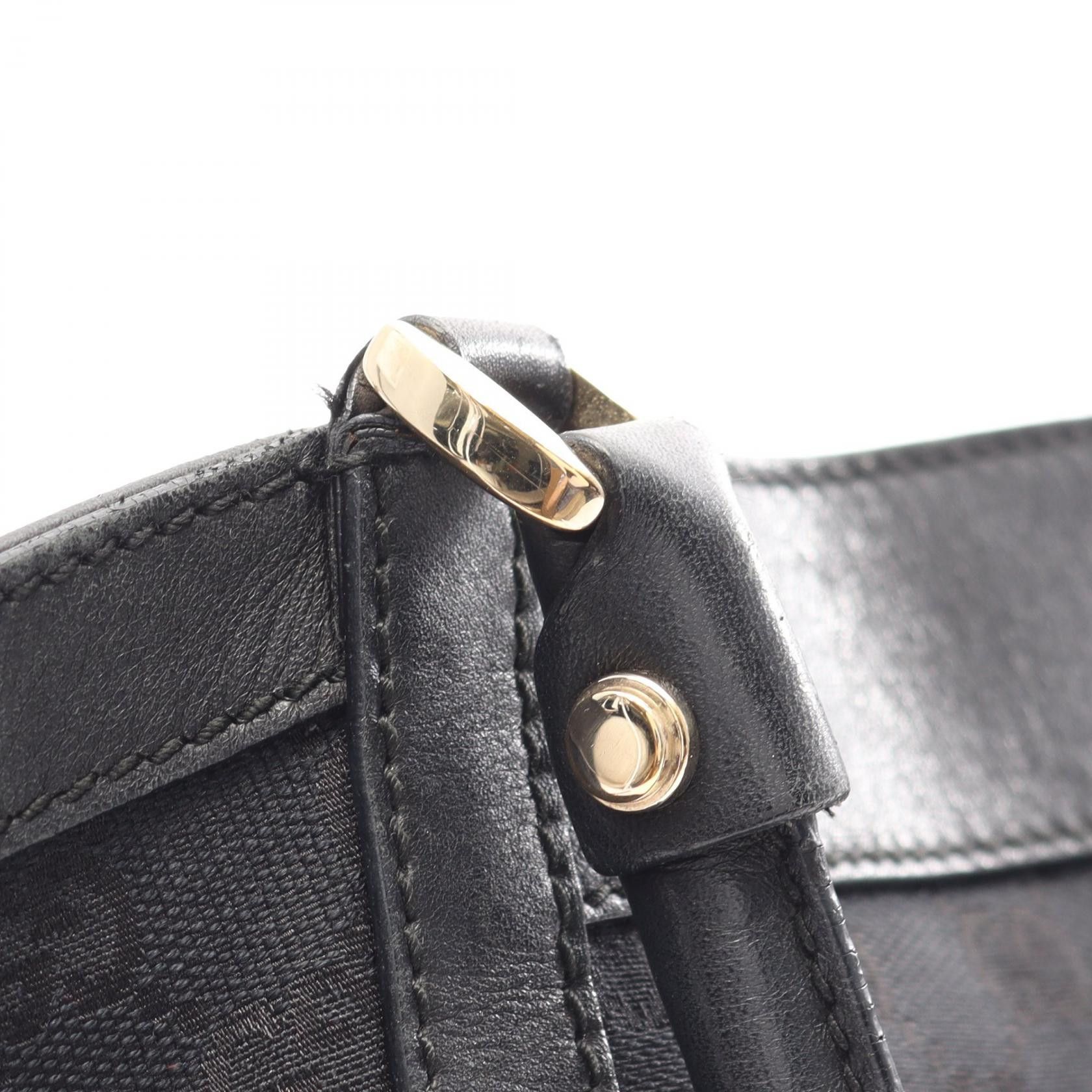 Gucci Gucci Gucci Abbey GG Canvas Tote Bag Leather Tote Bag 211982 DUTY FREE for USA Size ONE SIZE - 8 Thumbnail