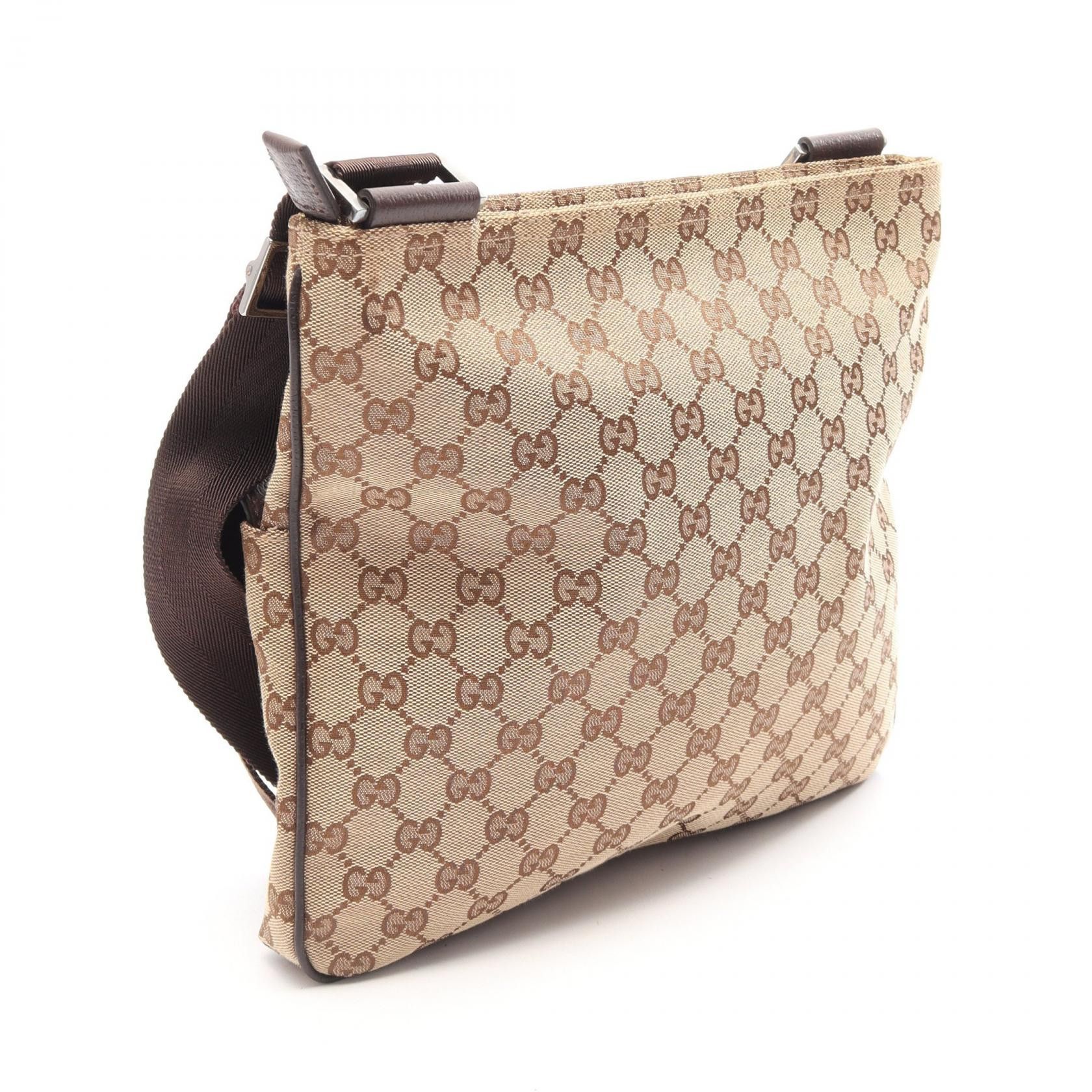Gucci Gucci Gucci GG Canvas Shoulder Bag Leather Shoulder Bag 256100 DUTY FREE for USA Size ONE SIZE - 2 Thumbnail