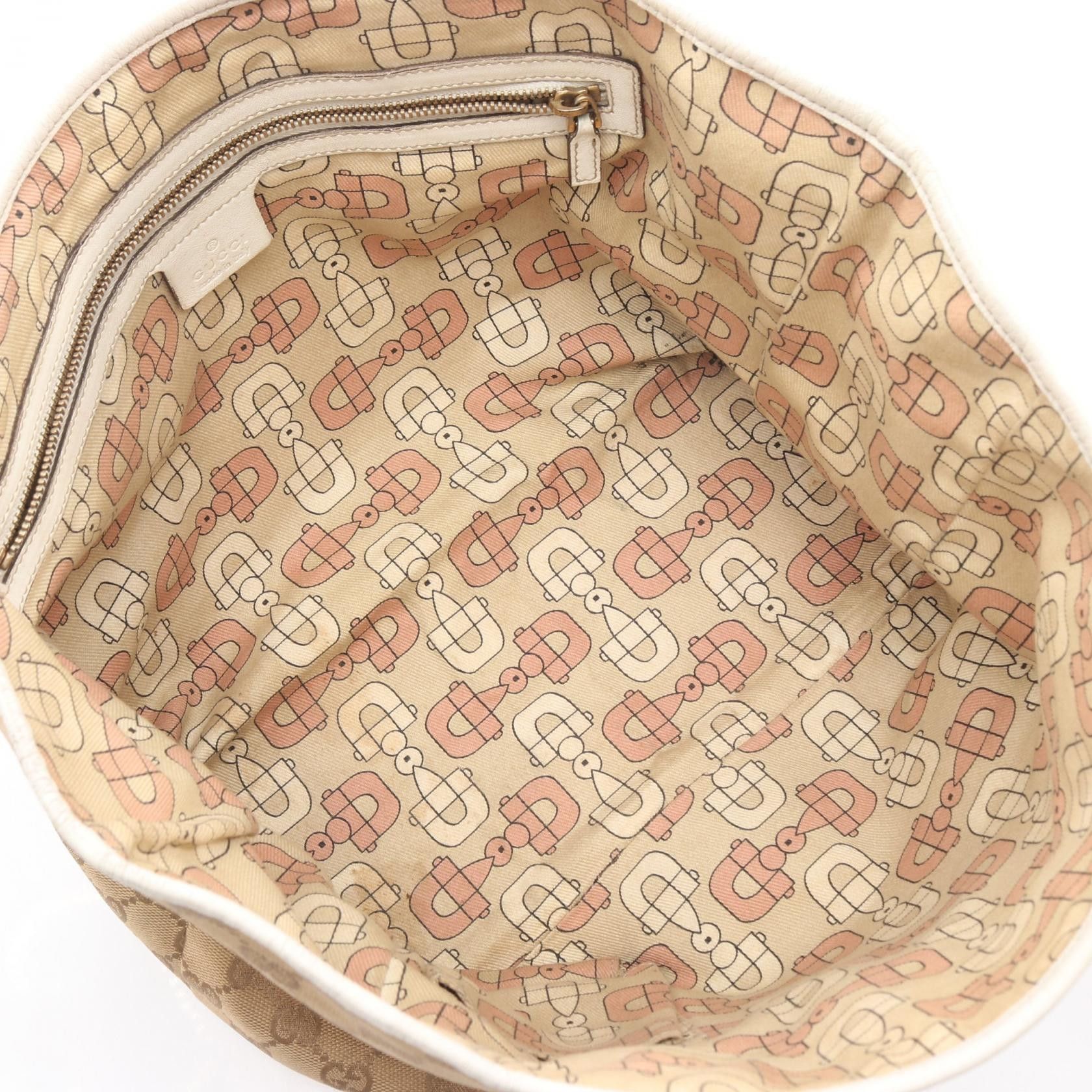 Gucci Gucci Gucci GG Canvas Tote Bag Leather Tote Bag 137396 DUTY FREE for USA Size ONE SIZE - 3 Thumbnail