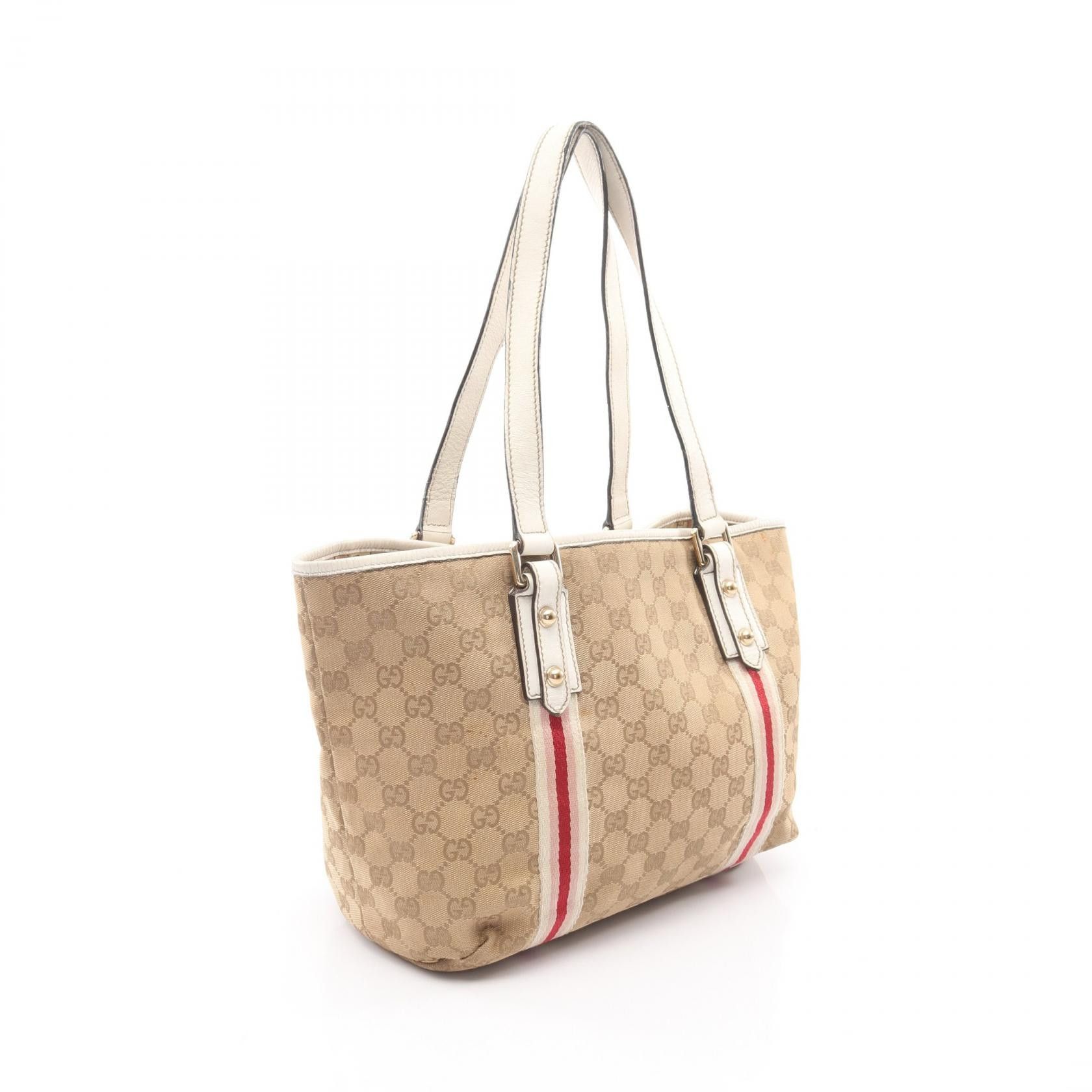 Gucci Gucci Gucci GG Canvas Tote Bag Leather Tote Bag 137396 DUTY FREE for USA Size ONE SIZE - 2 Thumbnail