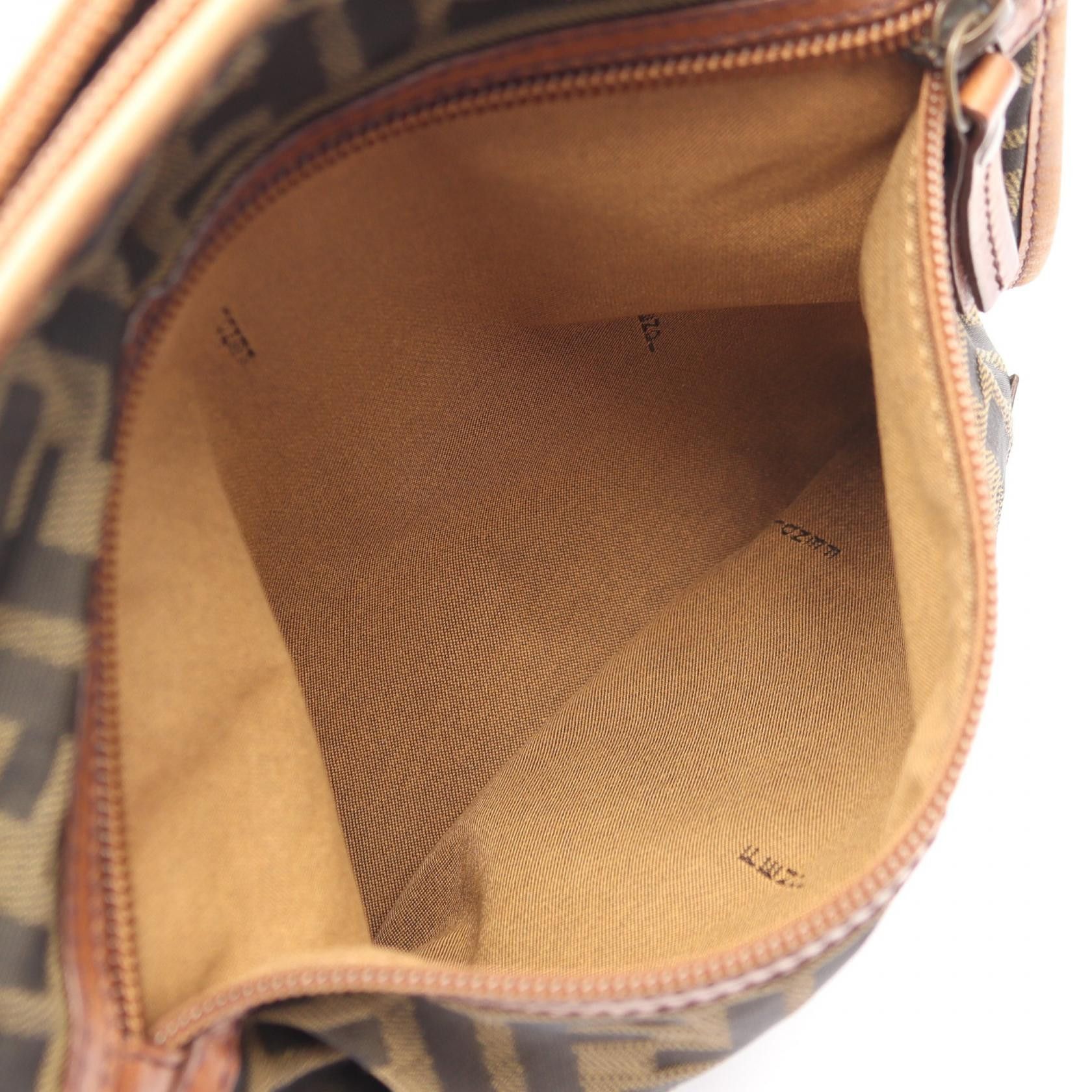 Fendi Fendi Fendi Zucca Canvas Leather Shoulder Bag Textile Shoulder Bag 7VA152 DUTY FREE for USA Size ONE SIZE - 9 Thumbnail