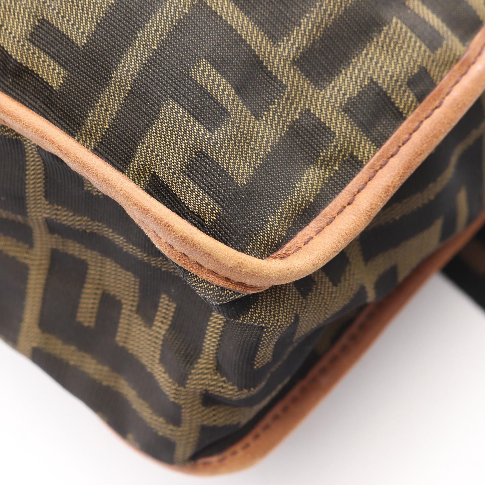 Fendi Fendi Fendi Zucca Canvas Leather Shoulder Bag Textile Shoulder Bag 7VA152 DUTY FREE for USA Size ONE SIZE - 7 Thumbnail