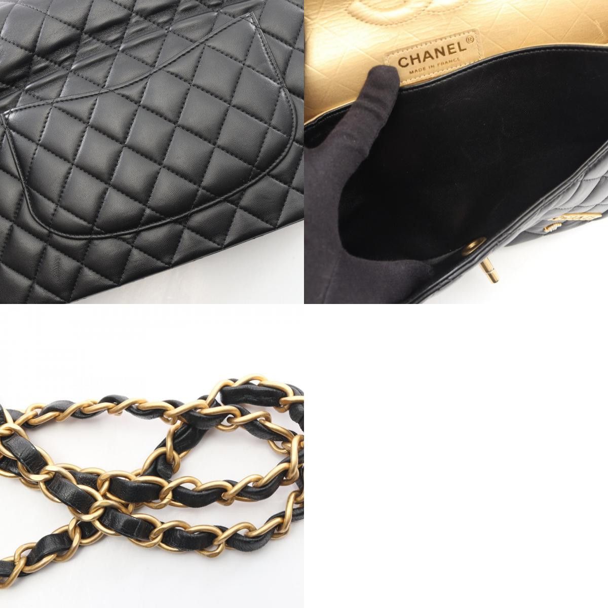 Chanel Chanel CHANEL Matelasse W Flap Lambskin Shoulder Bag Leather Shoulder Bag A01112 DUTY FREE for USA Size ONE SIZE - 10 Thumbnail