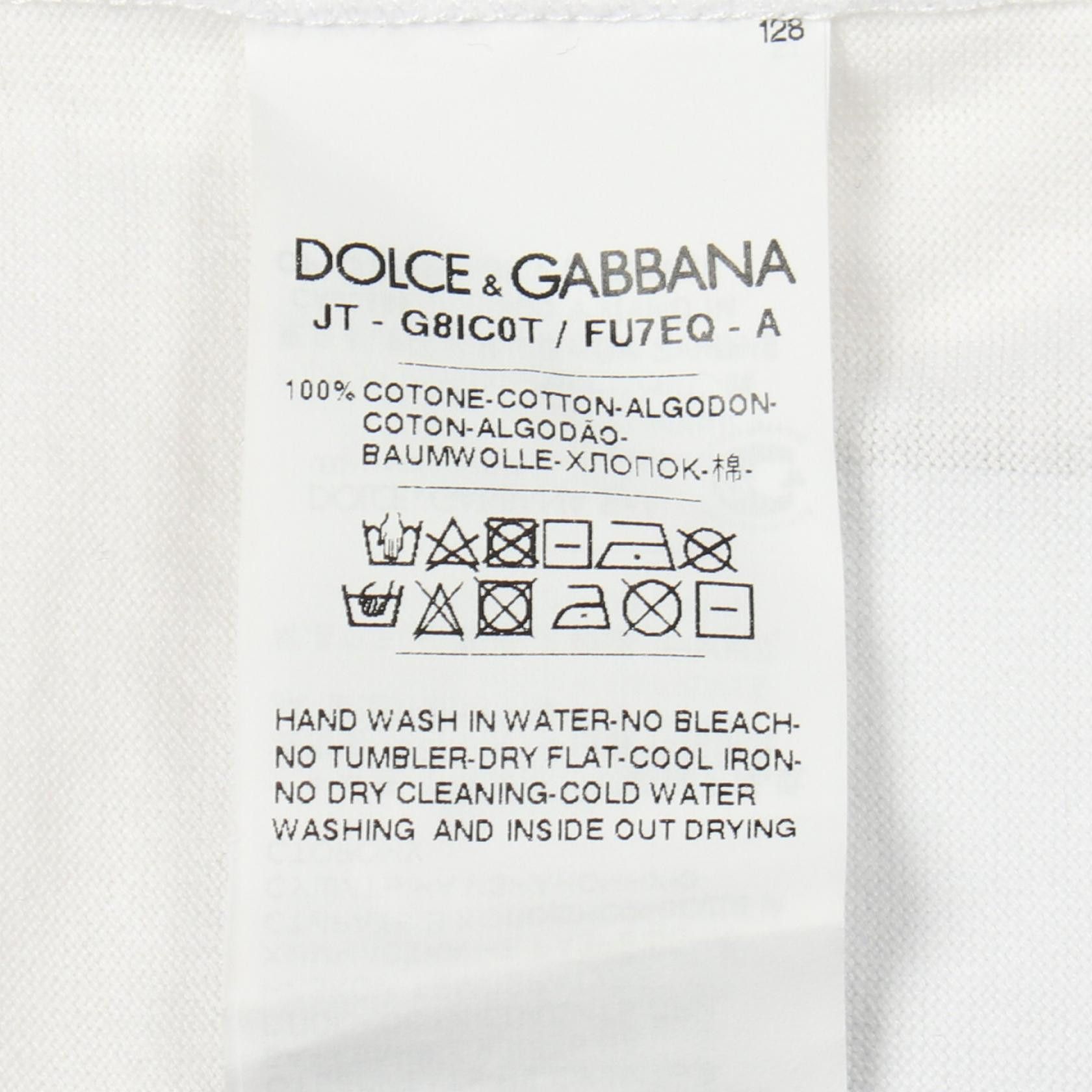 Dolce & Gabbana Dolce & Gabbana Dolce & Gabbana Cotton T Shirt Textile T-Shirts G8IC0T DUTY FREE for USA Size ONE SIZE - 4 Thumbnail