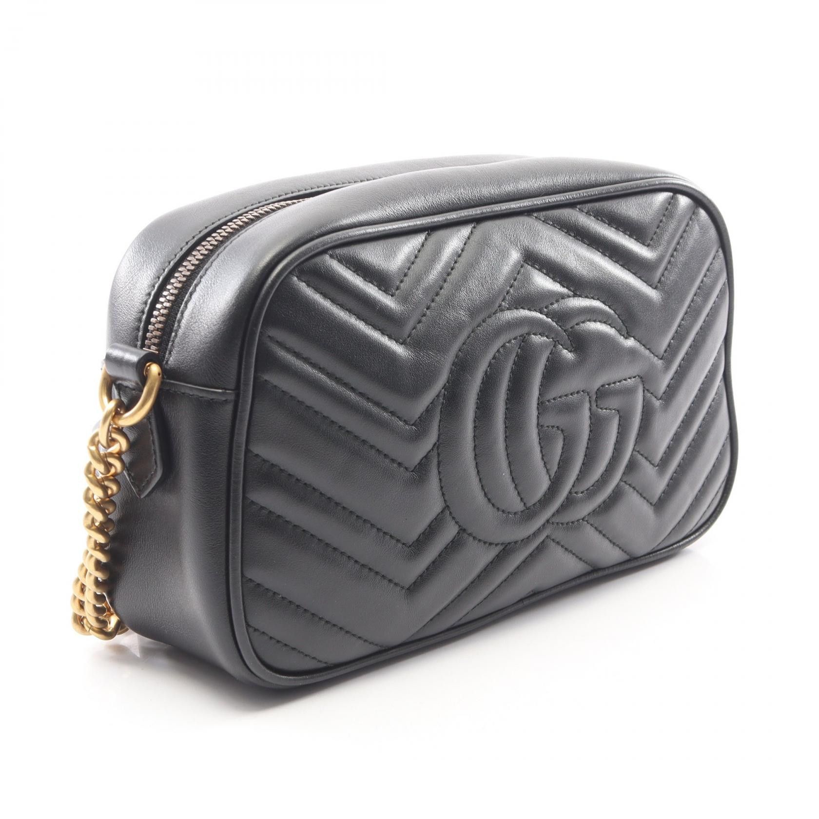 Gucci Gucci Gucci GG Marmont Leather Shoulder Bag Leather Shoulder Bag 447632 DUTY FREE for USA Size ONE SIZE - 2 Thumbnail