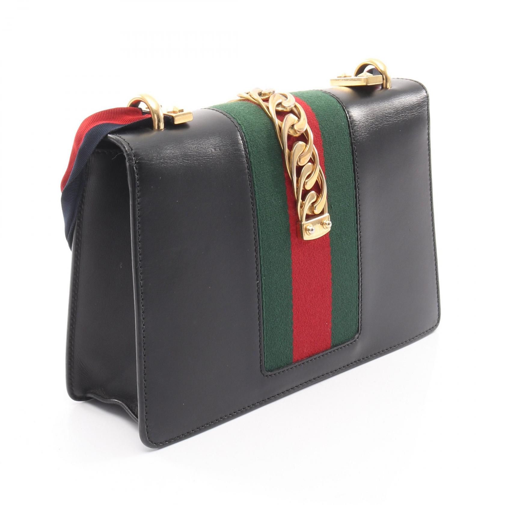 Gucci Gucci Gucci Sylvie Small Leather Shoulder Bag Leather Shoulder Bag 421882 DUTY FREE for USA Size ONE SIZE - 2 Thumbnail