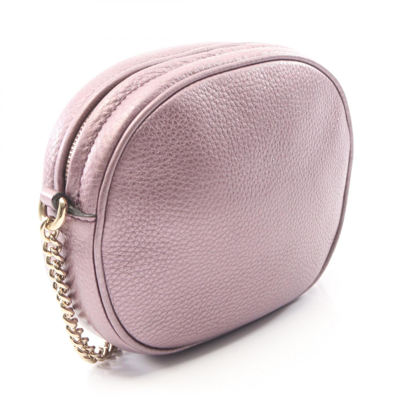 Gucci Gucci Gucci Soho Metallic Leather Shoulder Bag Leather Shoulder Bag 353965AH90G DUTY FREE for USA Size ONE SIZE - 2 Thumbnail