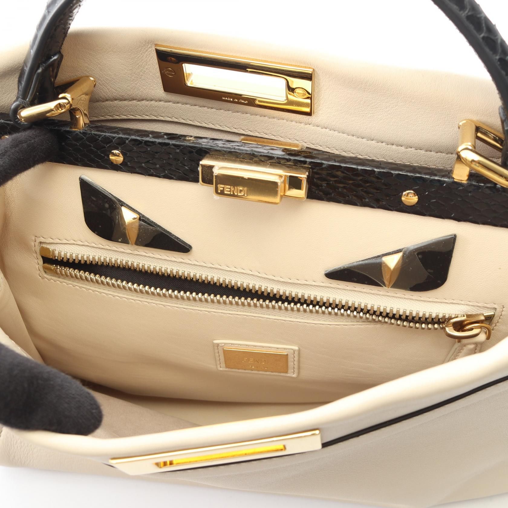 Fendi Fendi FENDI Peekaboo Regular 2way bag Leather Handbag 8BN290-A0VI DUTY FREE for USA Size ONE SIZE - 9 Thumbnail
