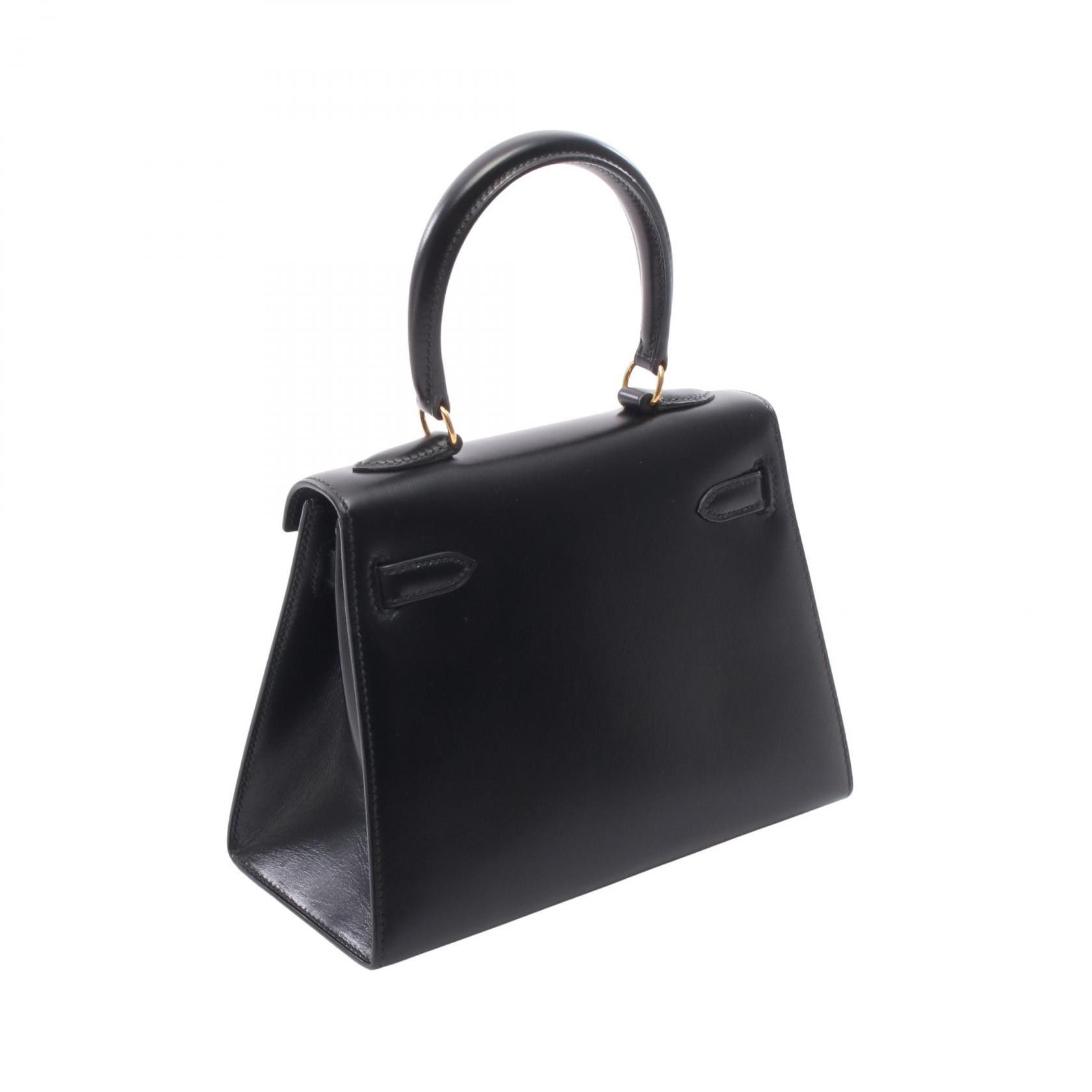 Hermes Hermes Hermes Mini Kelly Box Calf Leather Handbag Stamp V (1992) DUTY FREE for USA Size ONE SIZE - 2 Thumbnail