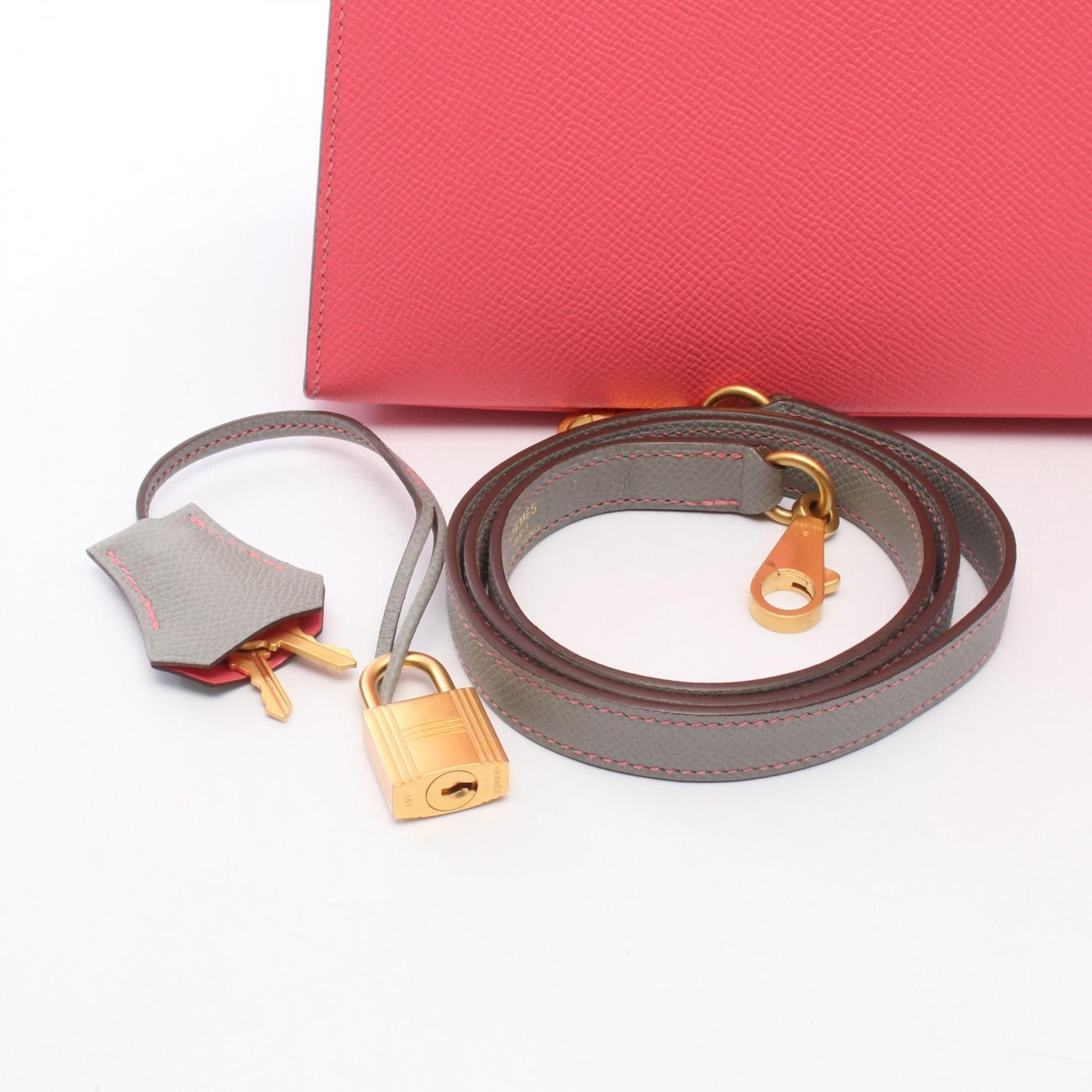 Hermes Hermes Hermes Kelly25 Calfskin Handbag Leather Handbag A DUTY FREE for USA Size ONE SIZE - 6 Thumbnail