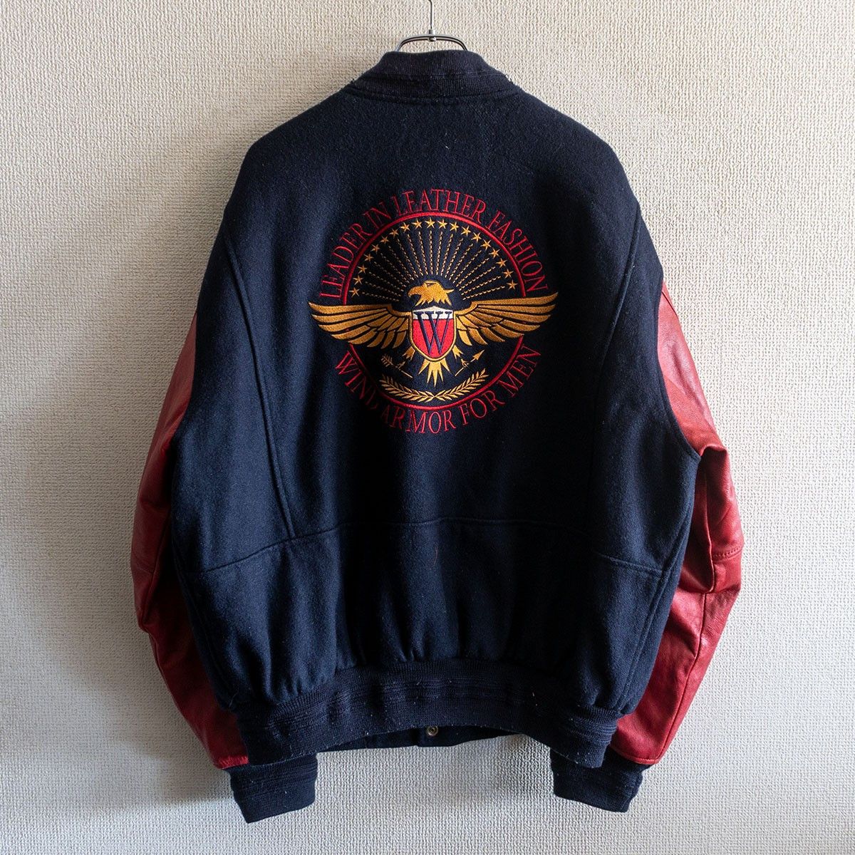Vintage WIND ARMOR Leather sleeve varsity jacket Size L Size US L / EU 52-54 / 3 - 2 Thumbnail