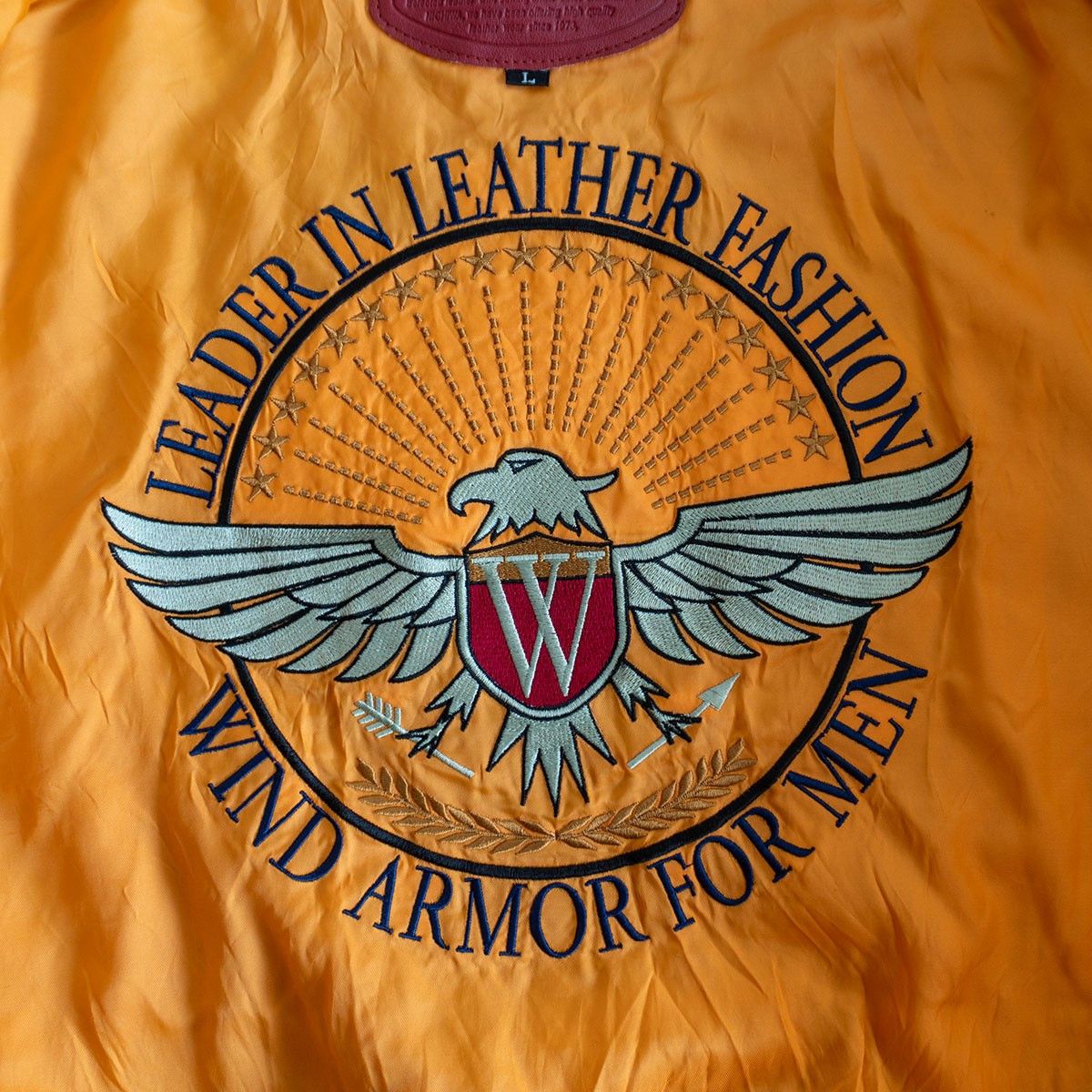 Vintage WIND ARMOR Leather sleeve varsity jacket Size L Size US L / EU 52-54 / 3 - 5 Thumbnail