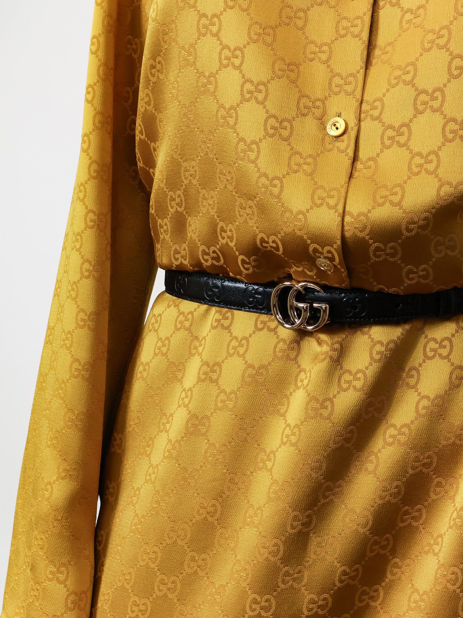 Gucci Gucci Leather belt with all-over GG logo 75 Women - USA Tariffs Included Size ONE SIZE - 2 Thumbnail