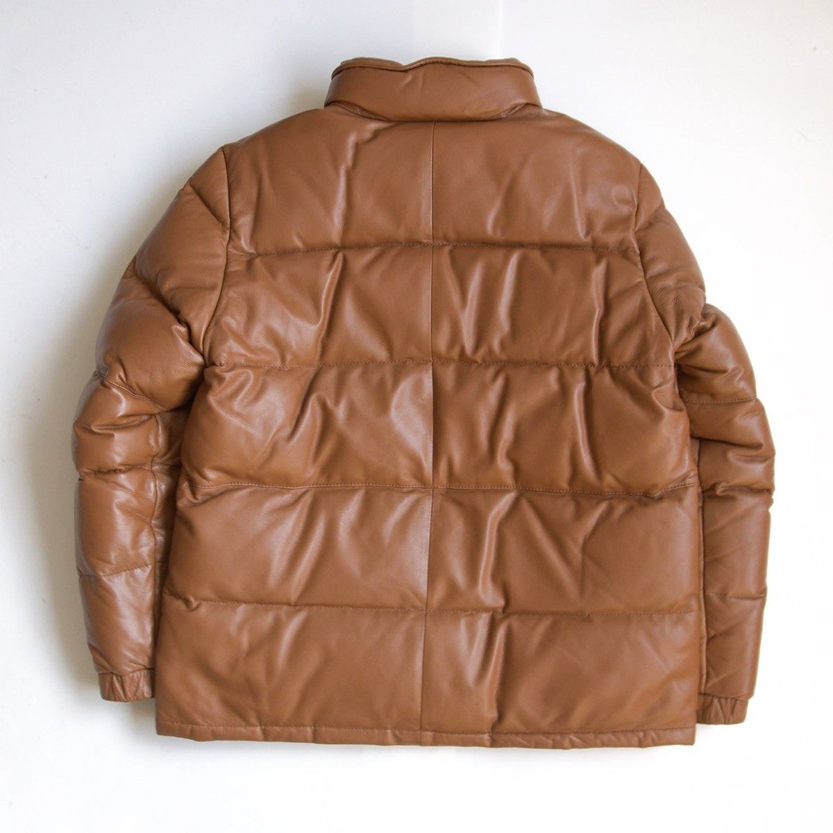 Vintage WIND ARMOR Leather Down Jacket Brown Size L Size US L / EU 52-54 / 3 - 2 Thumbnail