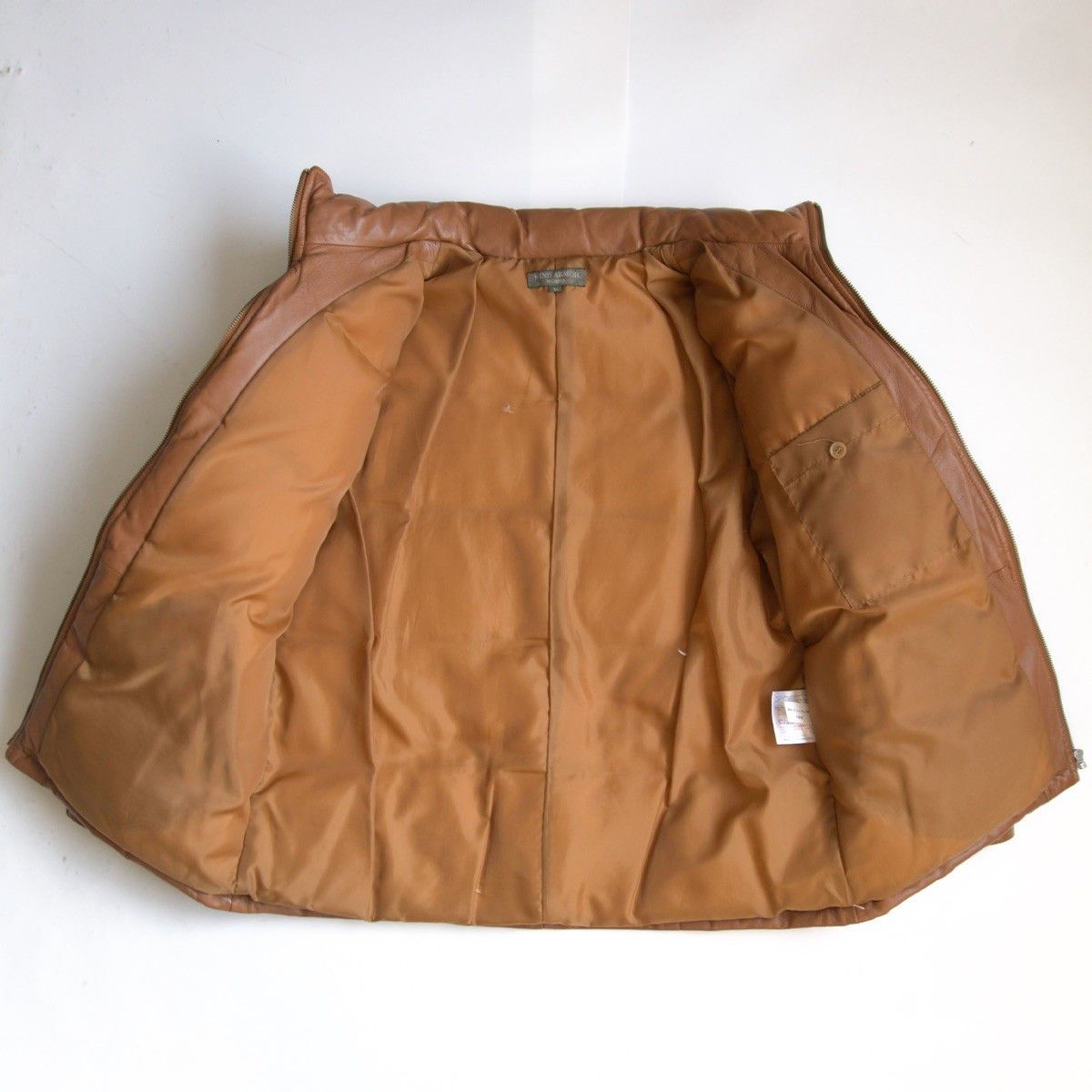 Vintage WIND ARMOR Leather Down Jacket Brown Size L Size US L / EU 52-54 / 3 - 4 Thumbnail