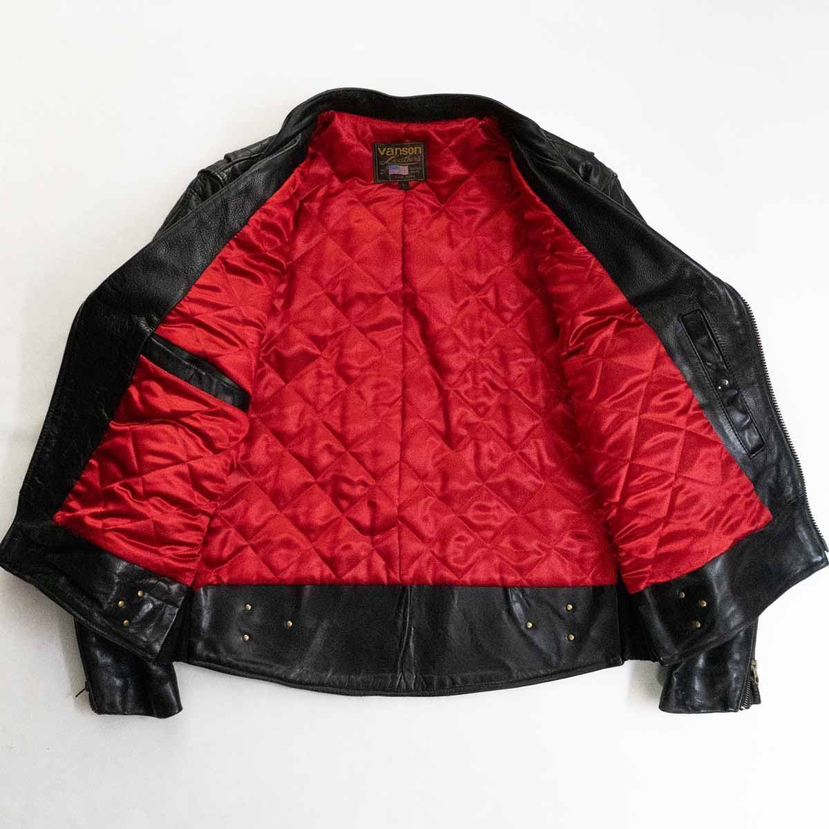 Vintage VANSON Chopper Double Rider Jacket Size L Size US L / EU 52-54 / 3 - 3 Thumbnail