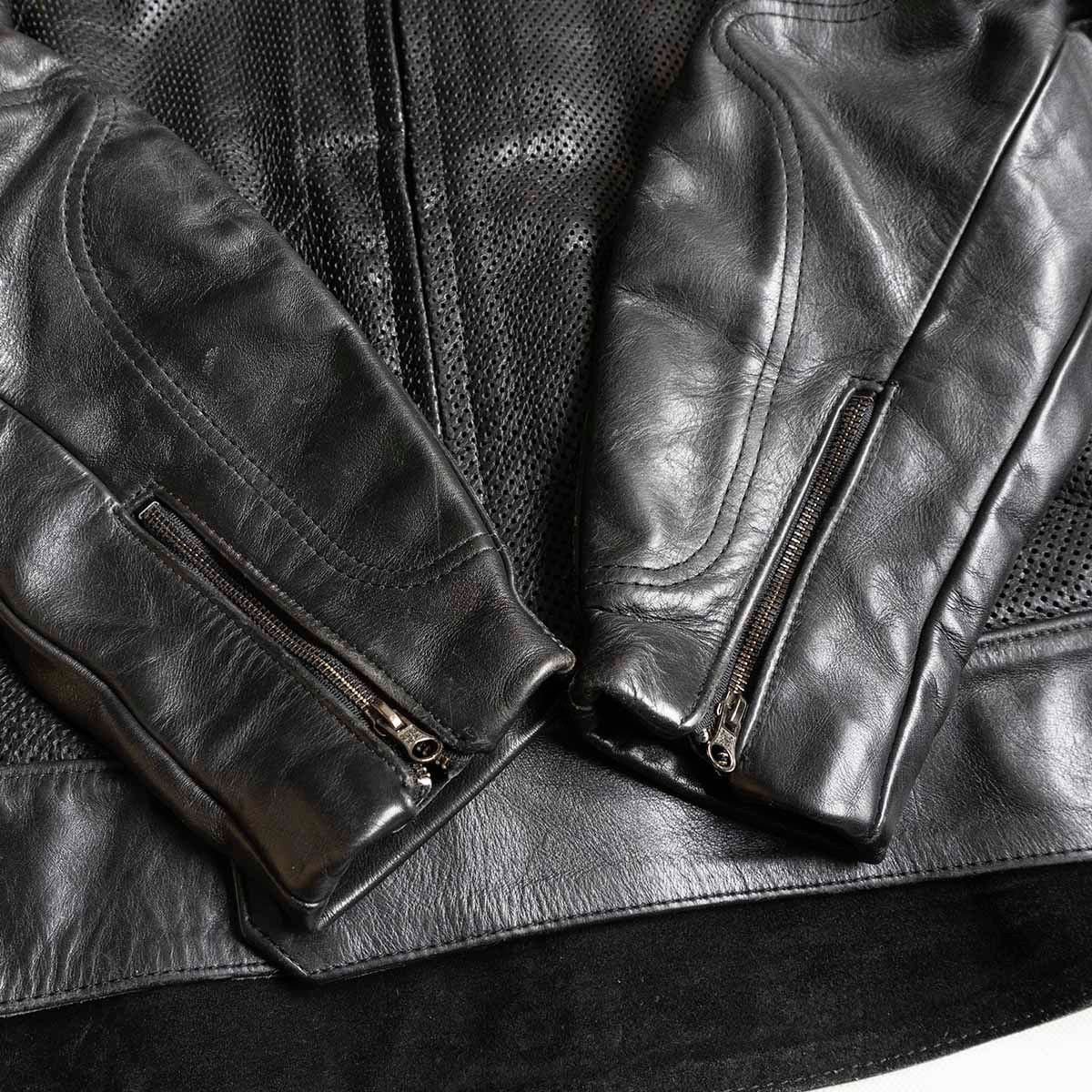 Vintage VANSON Biker Jacket Black Size 56 Size US XXL / EU 58 / 5 - 4 Thumbnail