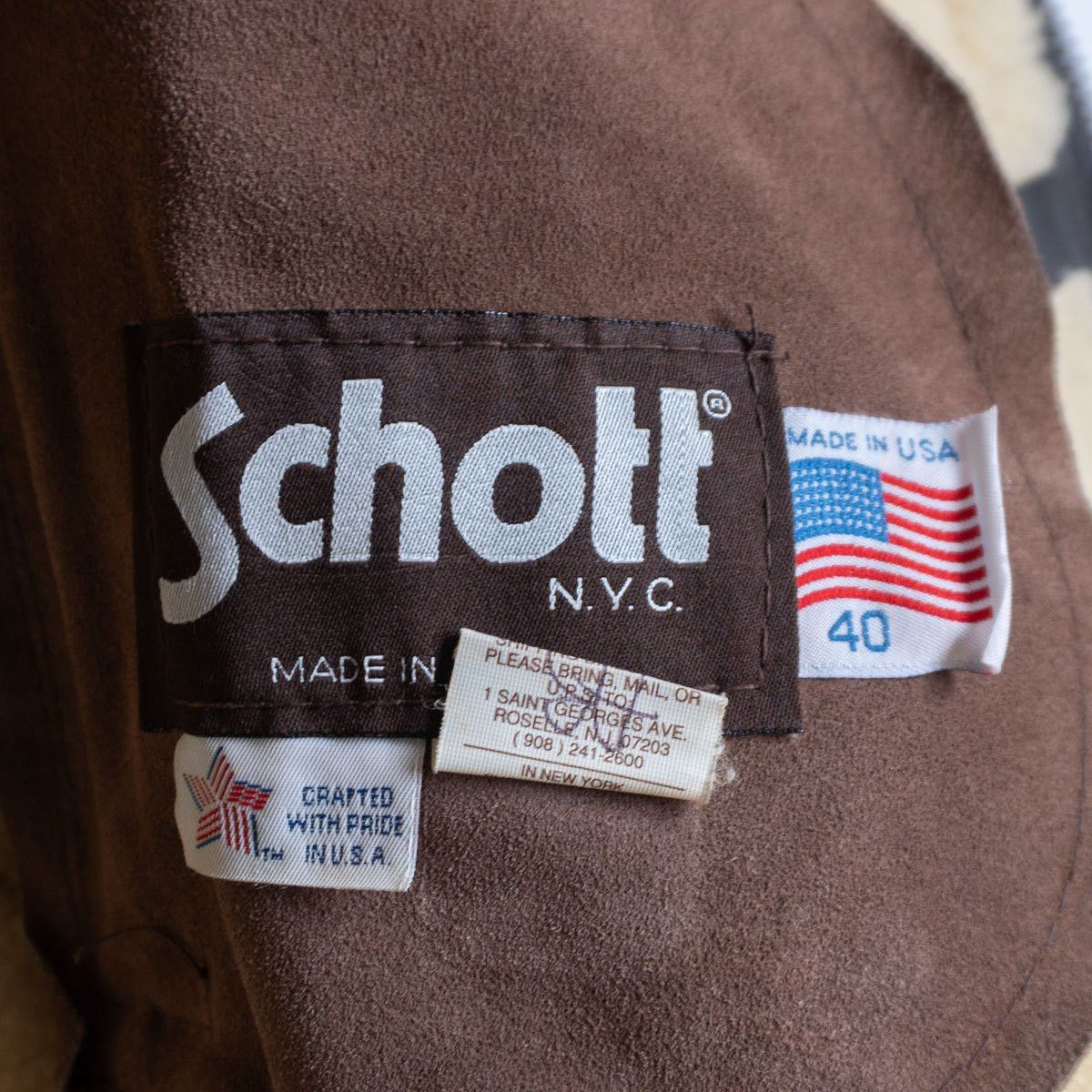 Schott Schott Shearling biker jacket Brown Size 40 Size US XXS / EU 40 - 5 Thumbnail